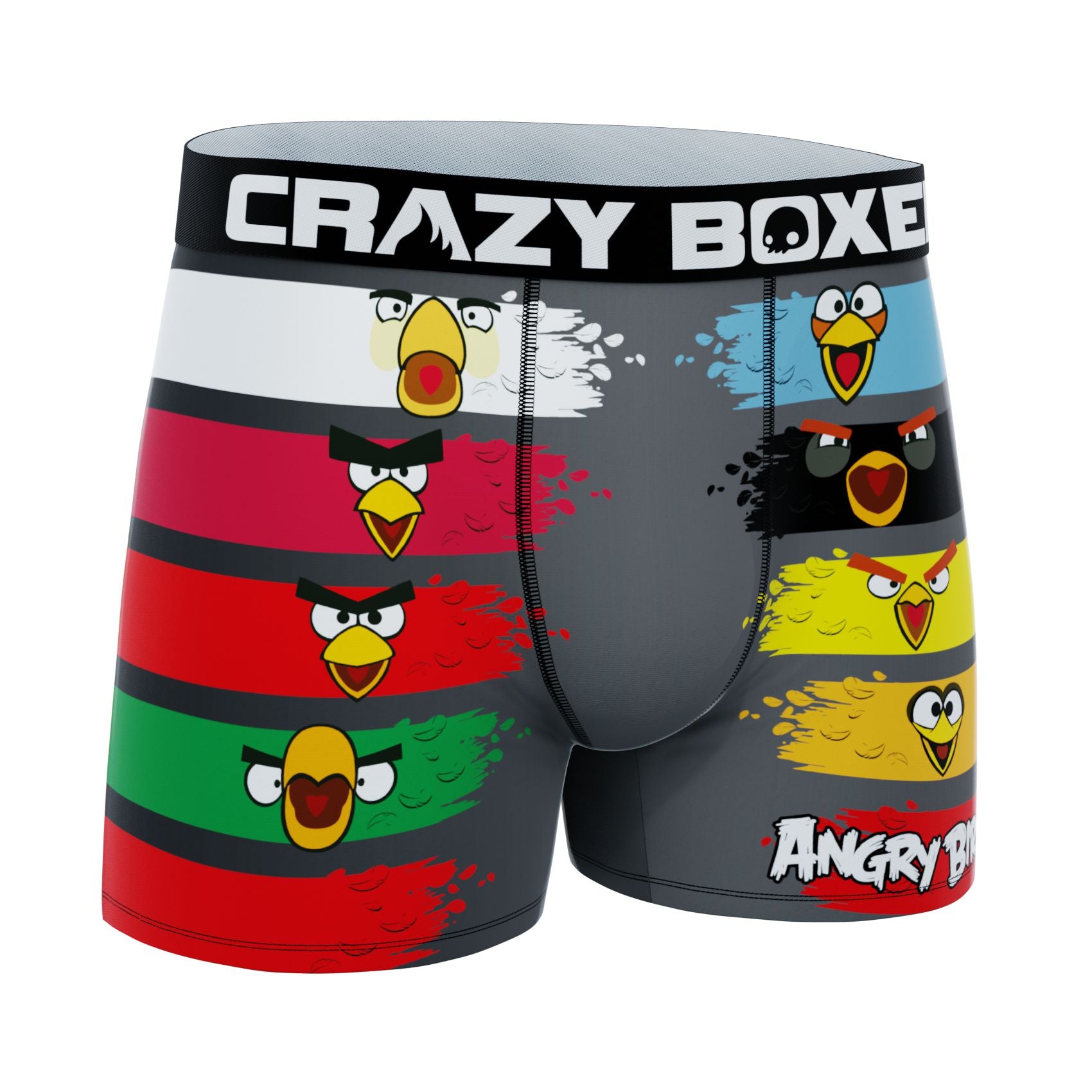 CRAZYBOXER Angry Birds Men's Boxer Briefs (Creative Packaging)