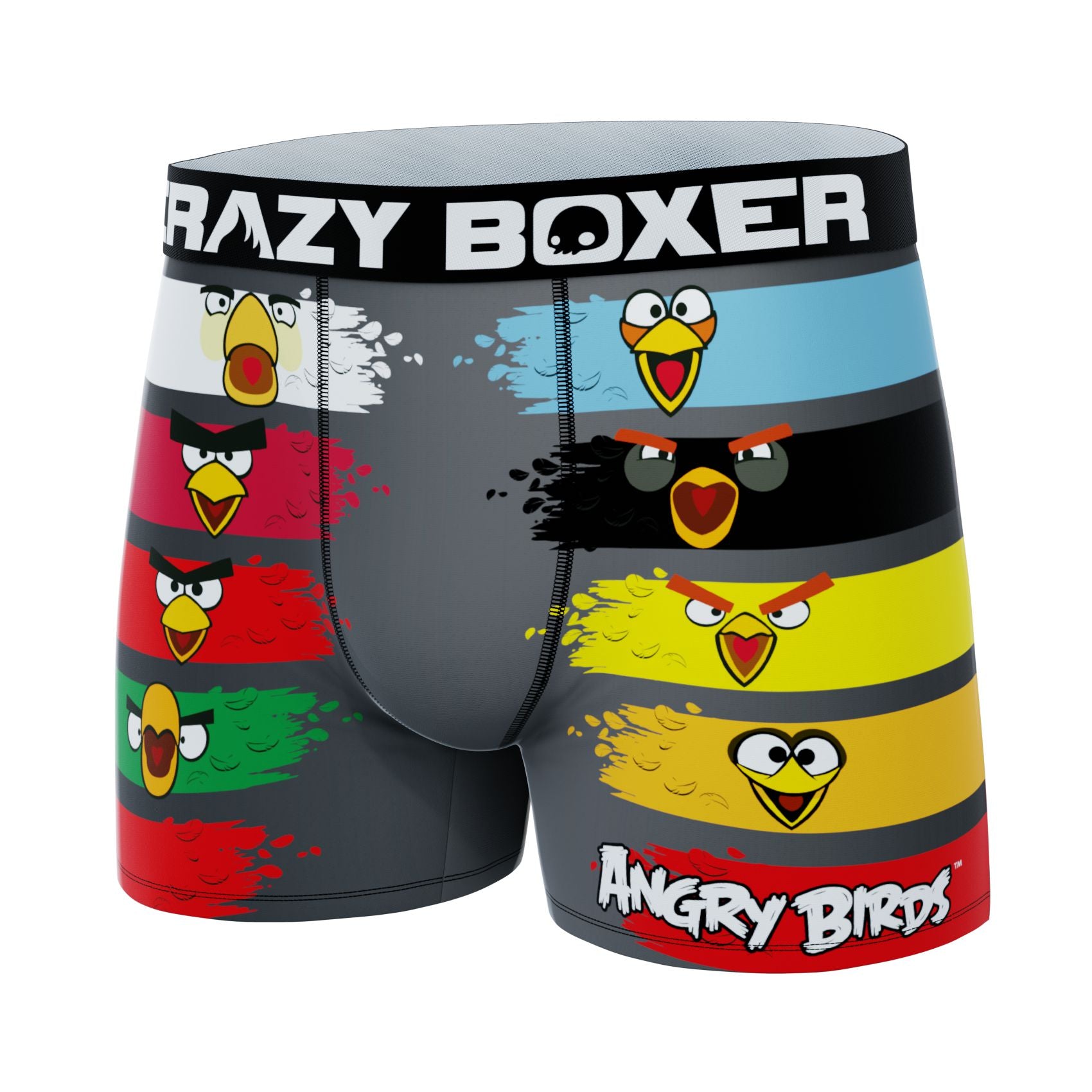 CRAZYBOXER Angry Birds Men's Boxer Briefs (Creative Packaging)
