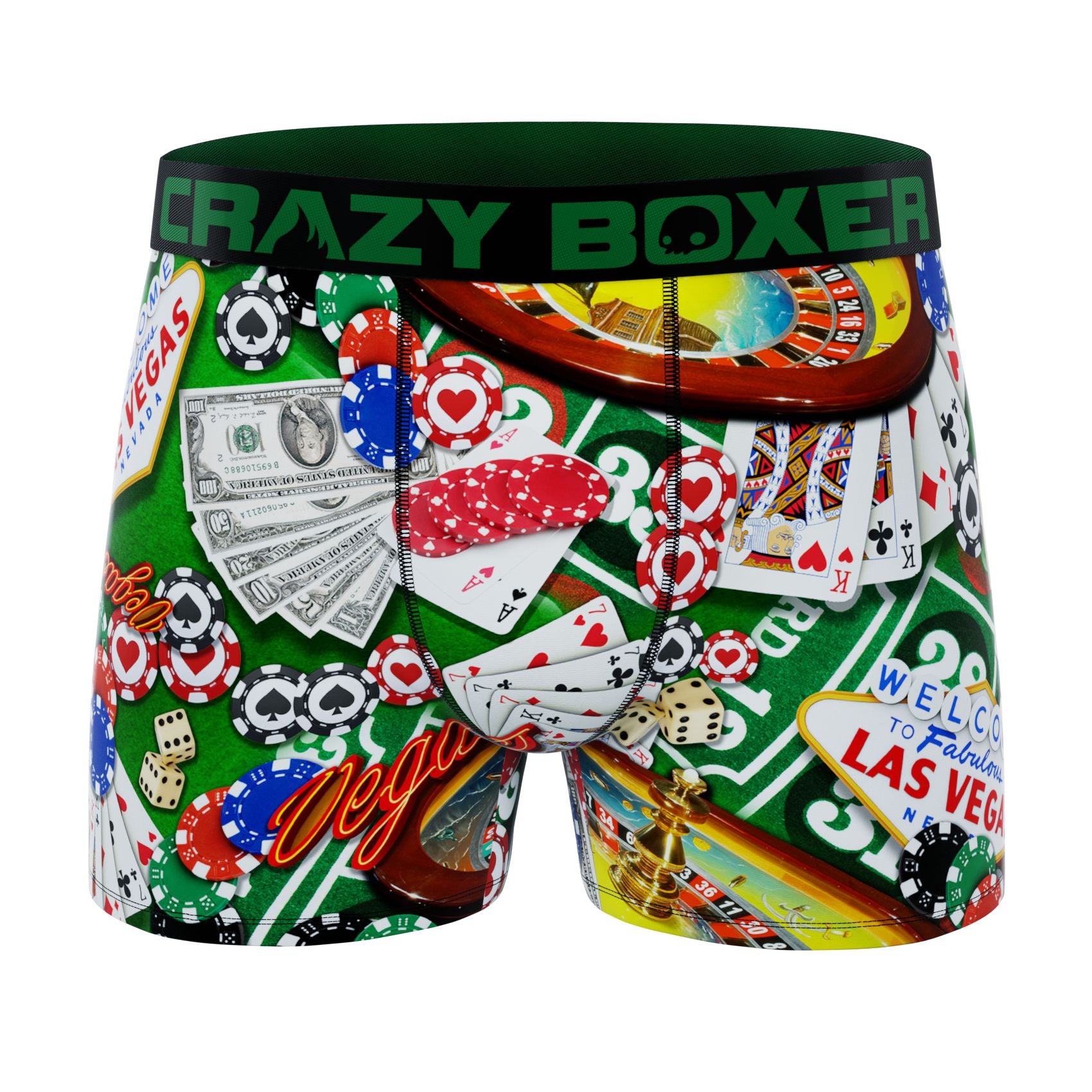 CRAZYBOXER Casino in Vegas Men's Boxer Briefs (3 Pack)