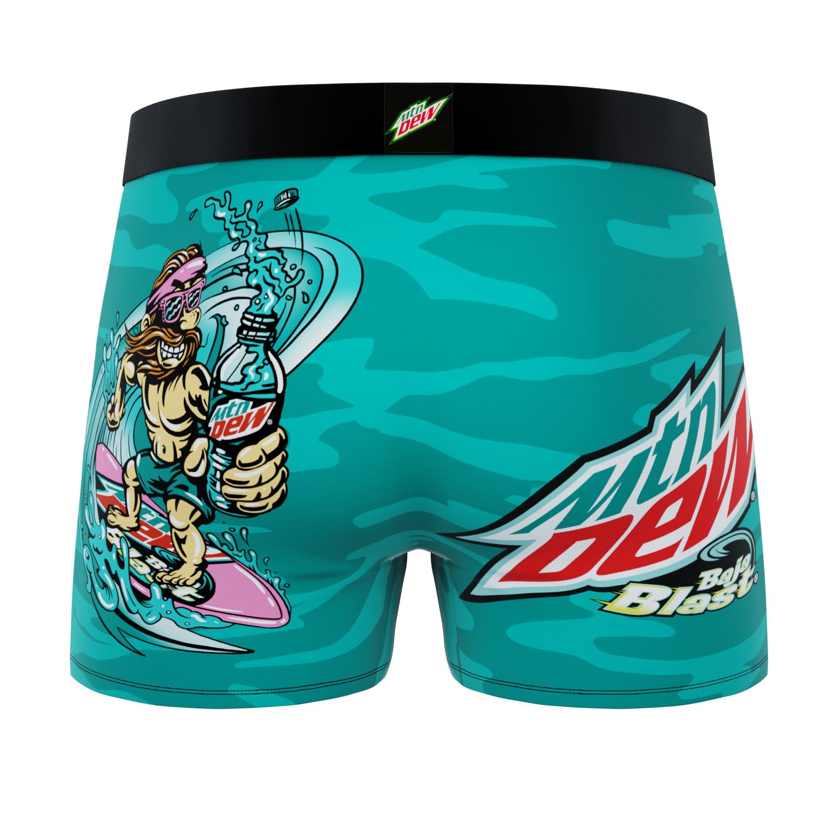 CRAZYBOXER Mountain Dew Baja Blast Men's Boxer Briefs (Creative Packaging)
