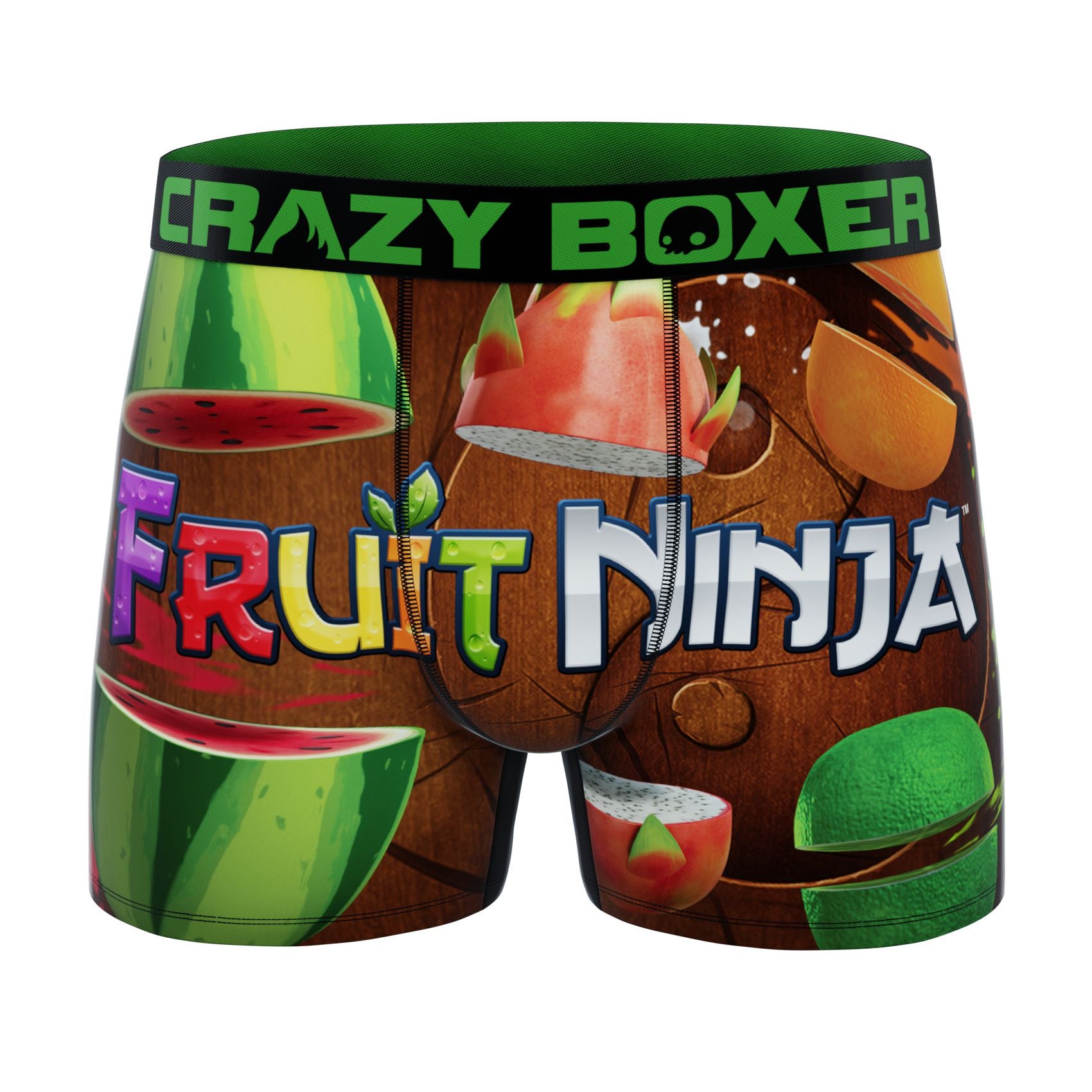 CRAZYBOXER Fruit Ninja Fruits Men's Boxer Briefs (2-Pack)