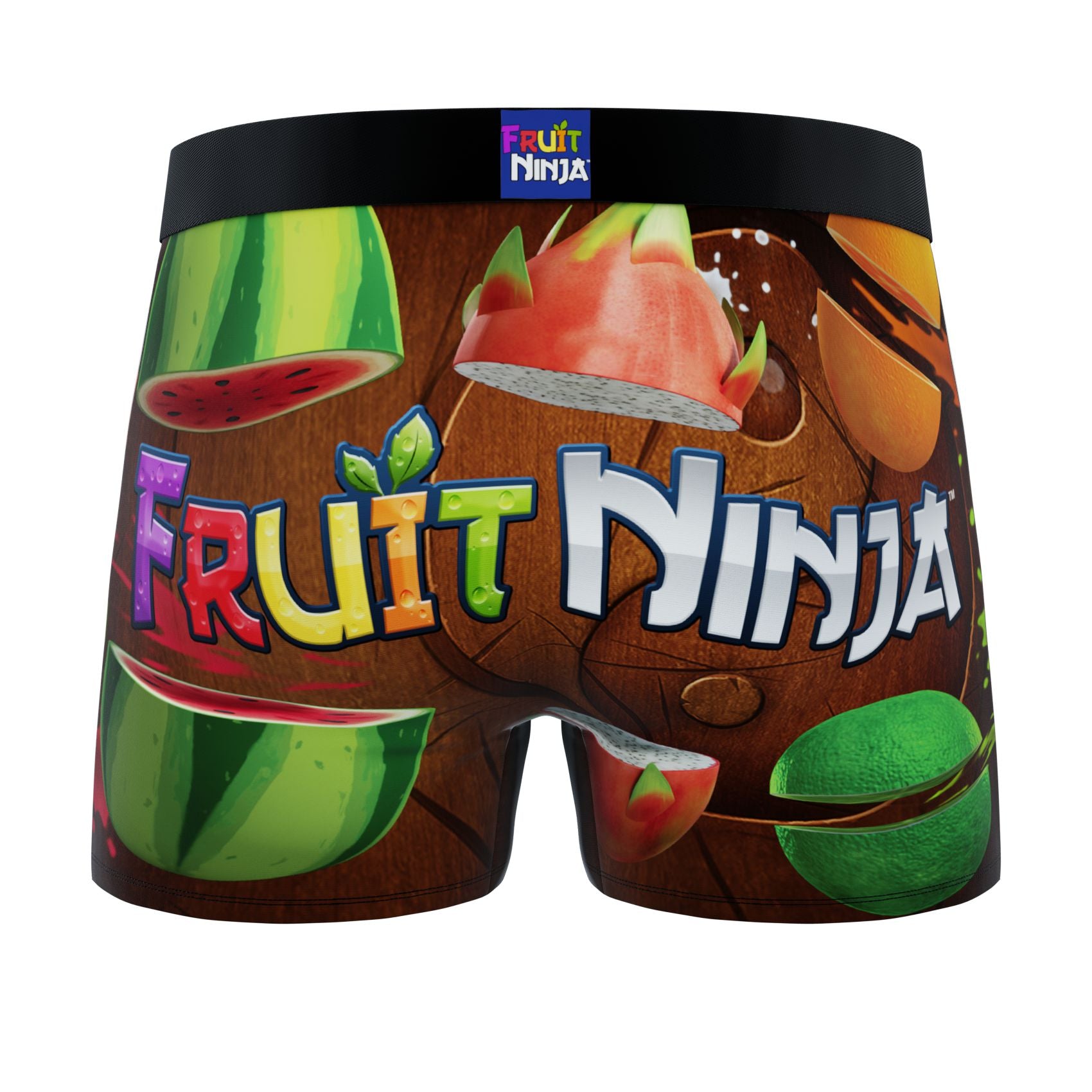 CRAZYBOXER Fruit Ninja Fruits Men's Boxer Briefs (2-Pack)