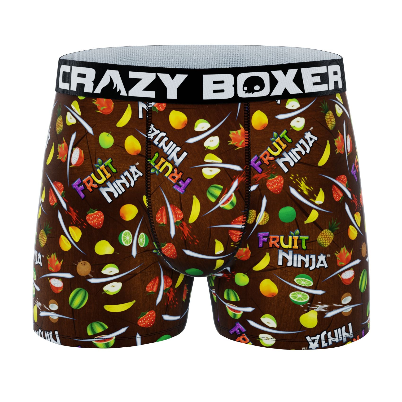 CRAZYBOXER Fruit Ninja All Over Men's Boxer Briefs (3 pack)