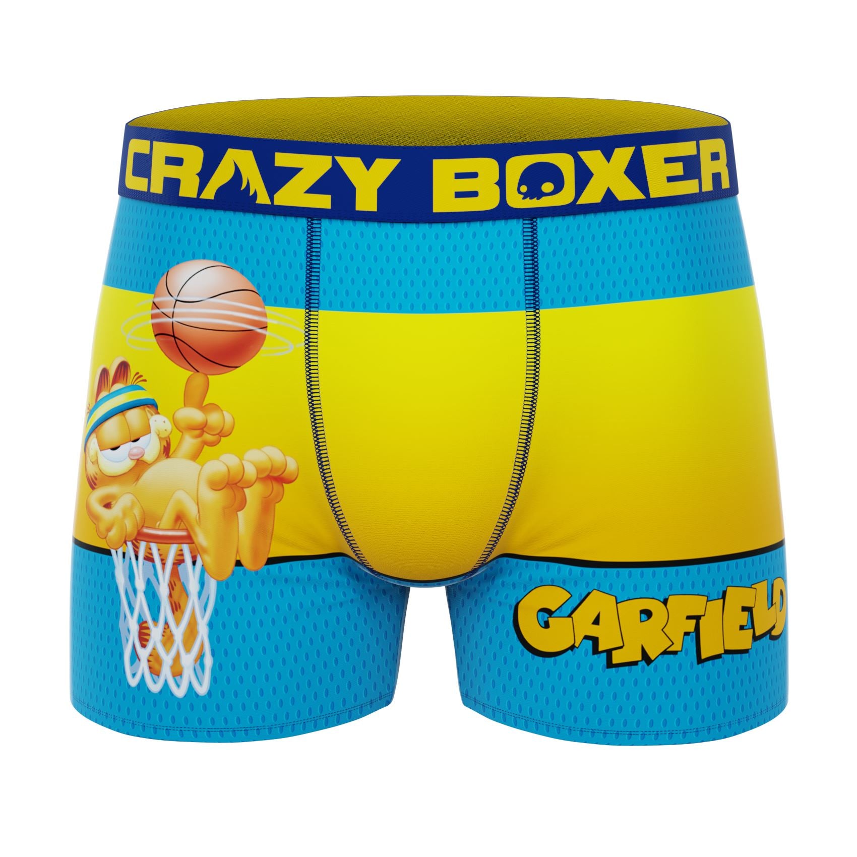 CRAZYBOXER Garfield Basketball Cat Men's Boxer Briefs (2 pack)