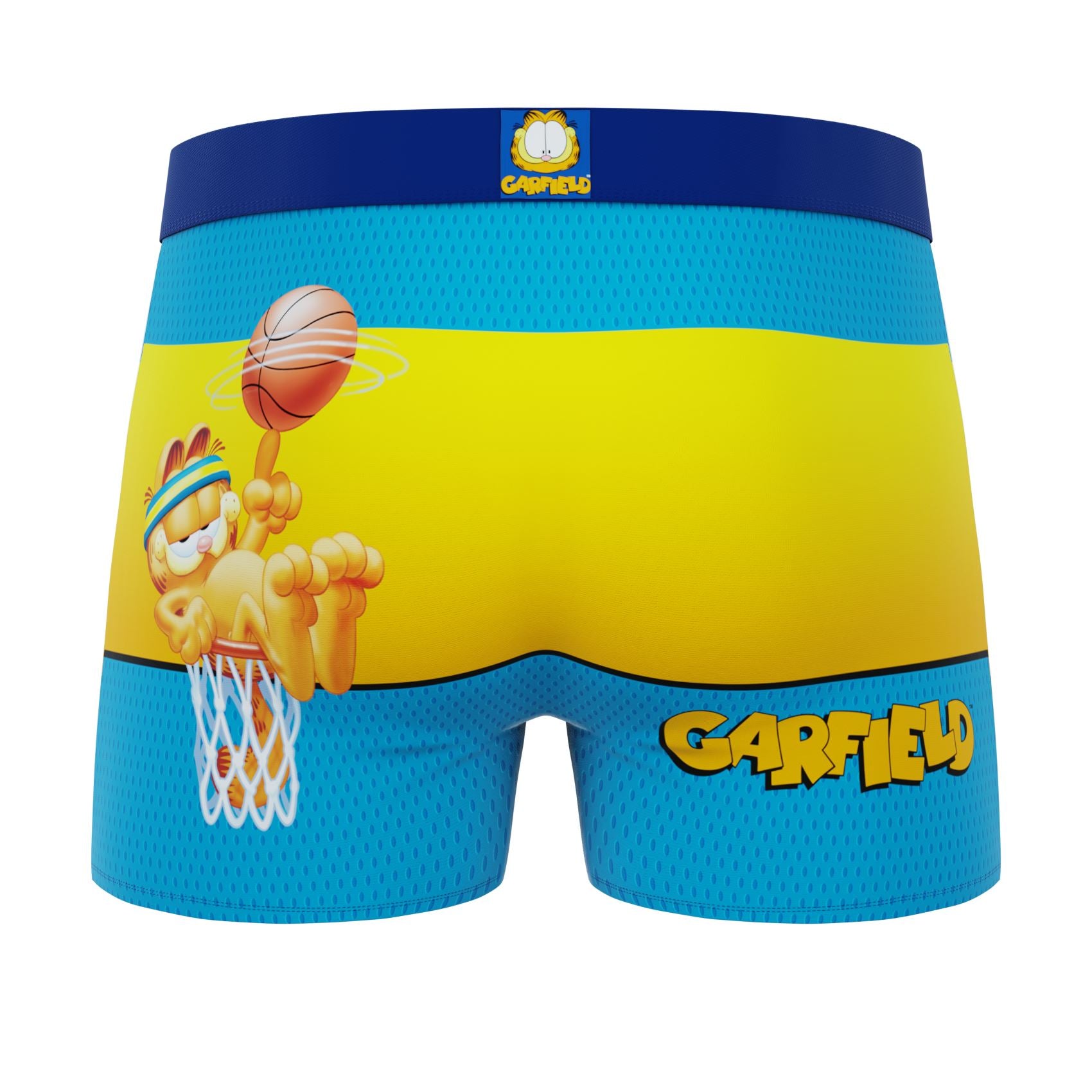 CRAZYBOXER Garfield Basketball Cat Men's Boxer Briefs (2 pack)
