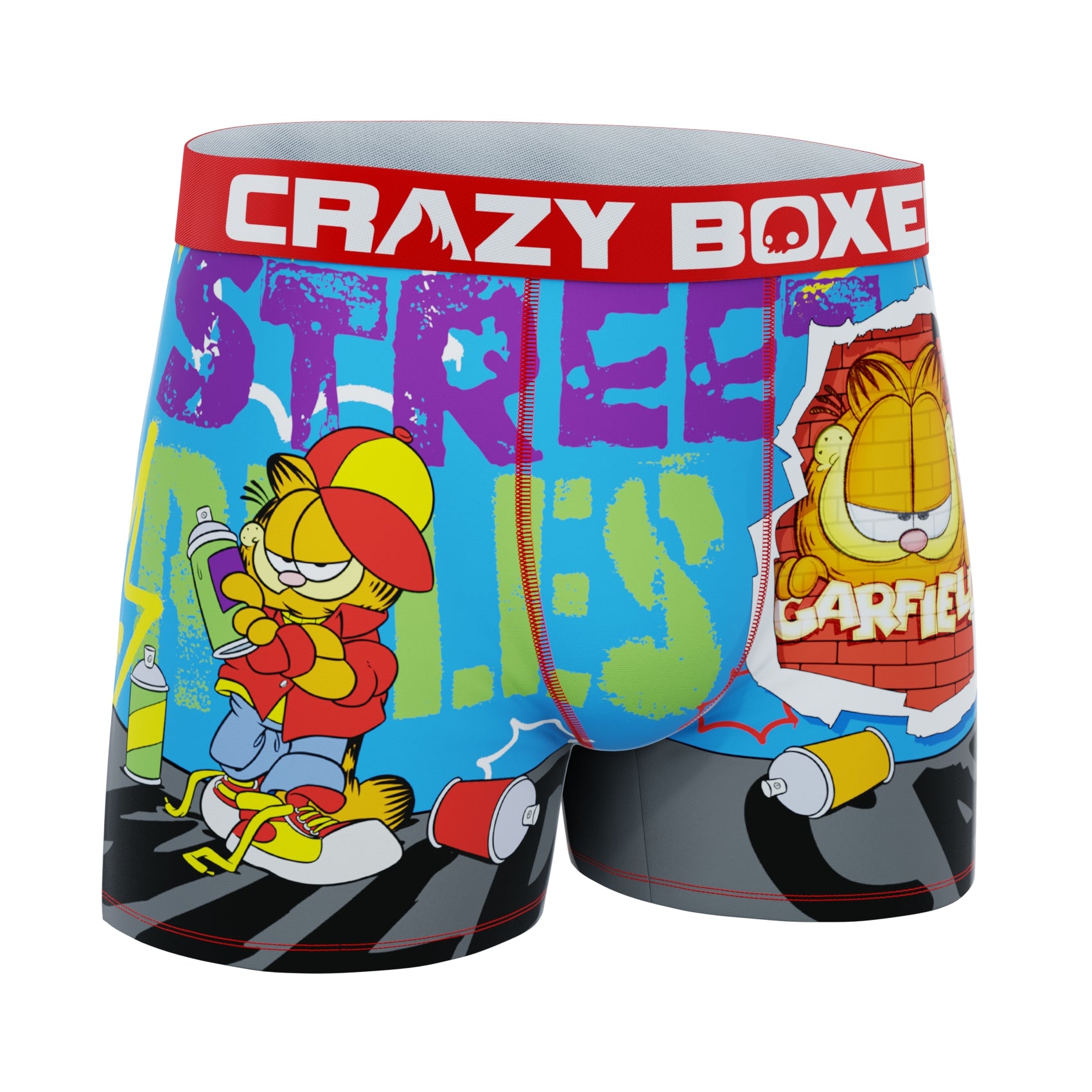 CRAZYBOXER Garfield Street Art Men's Boxer Briefs