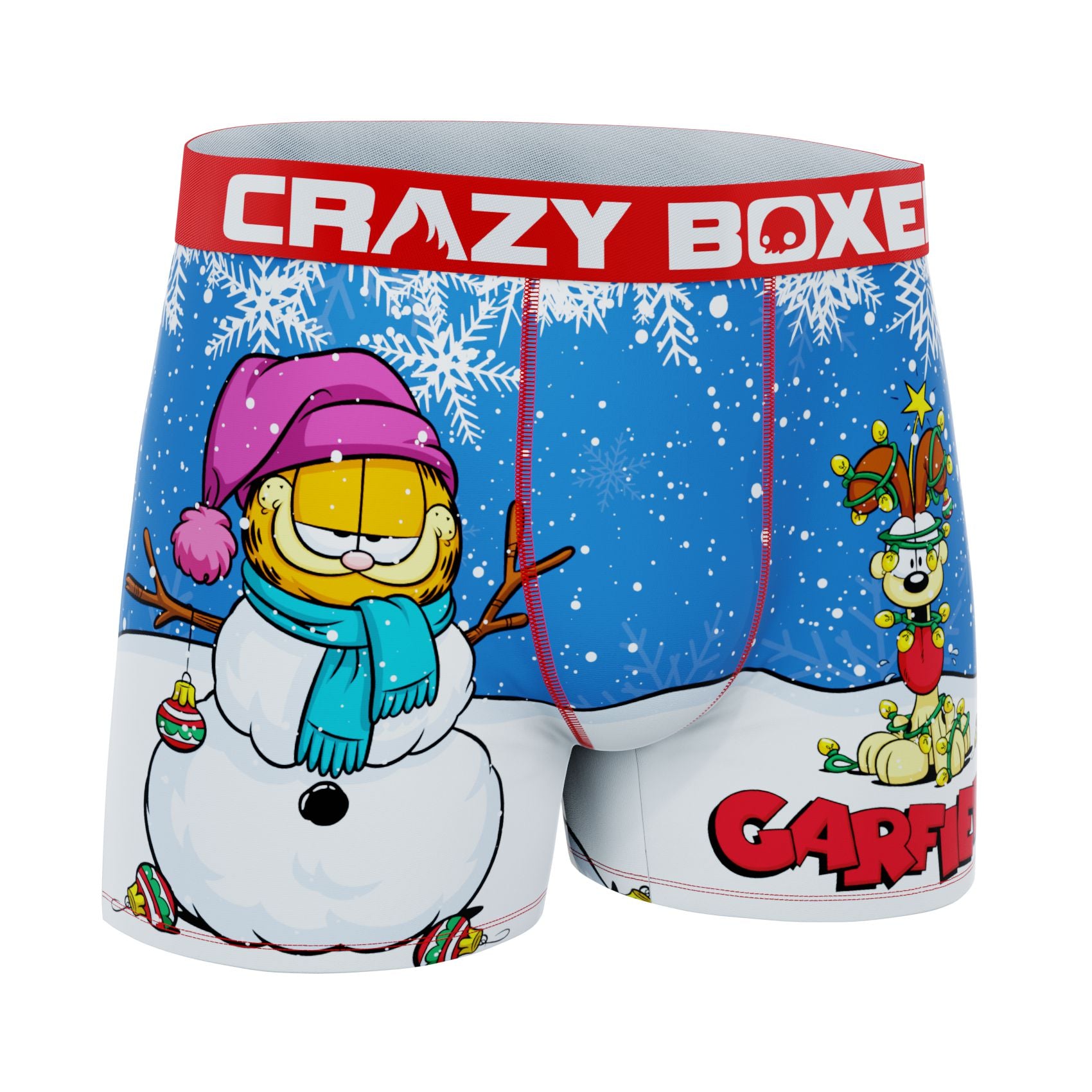 CRAZYBOXER Garfield Snowman Men's Boxer Briefs