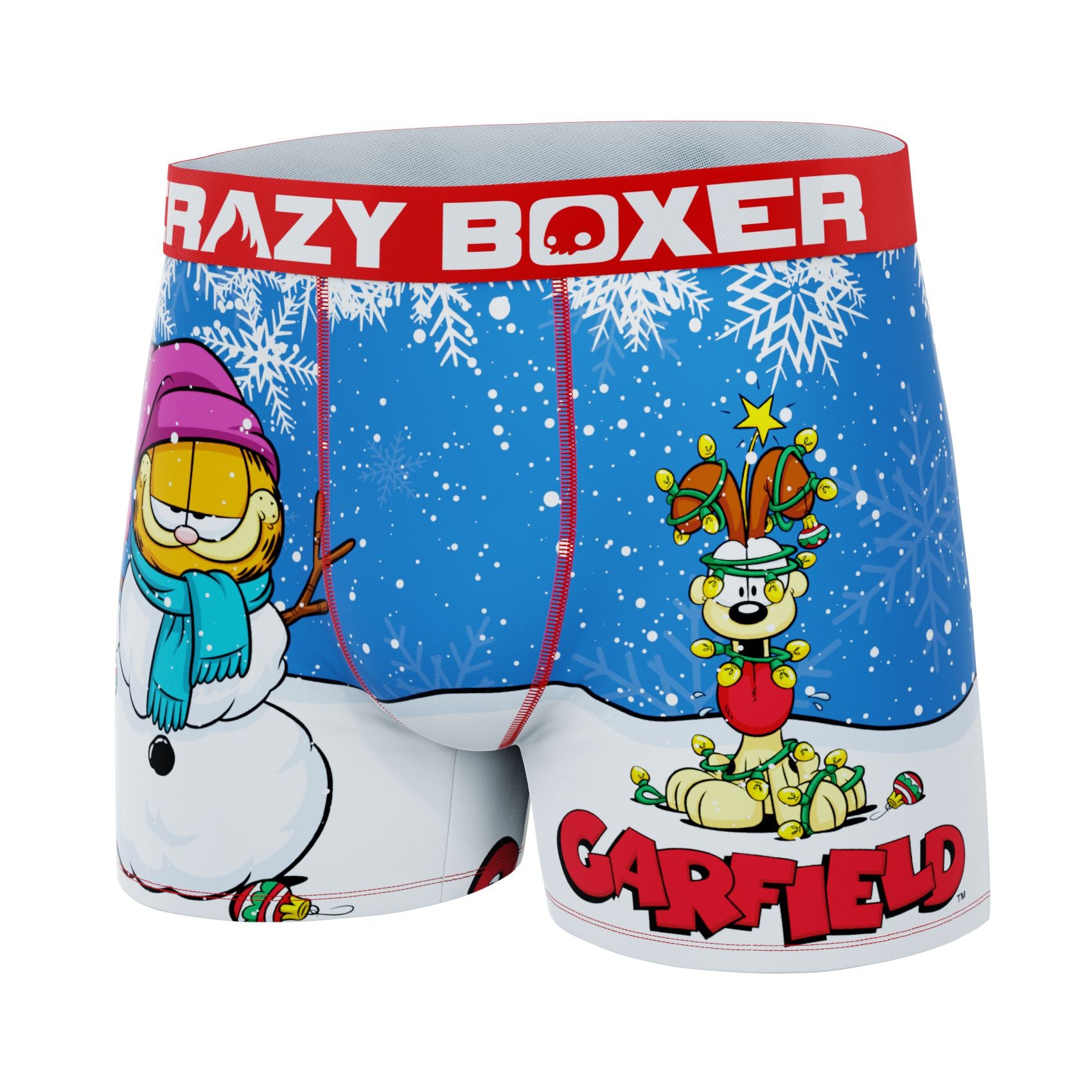 CRAZYBOXER Garfield Snowman Men's Boxer Briefs