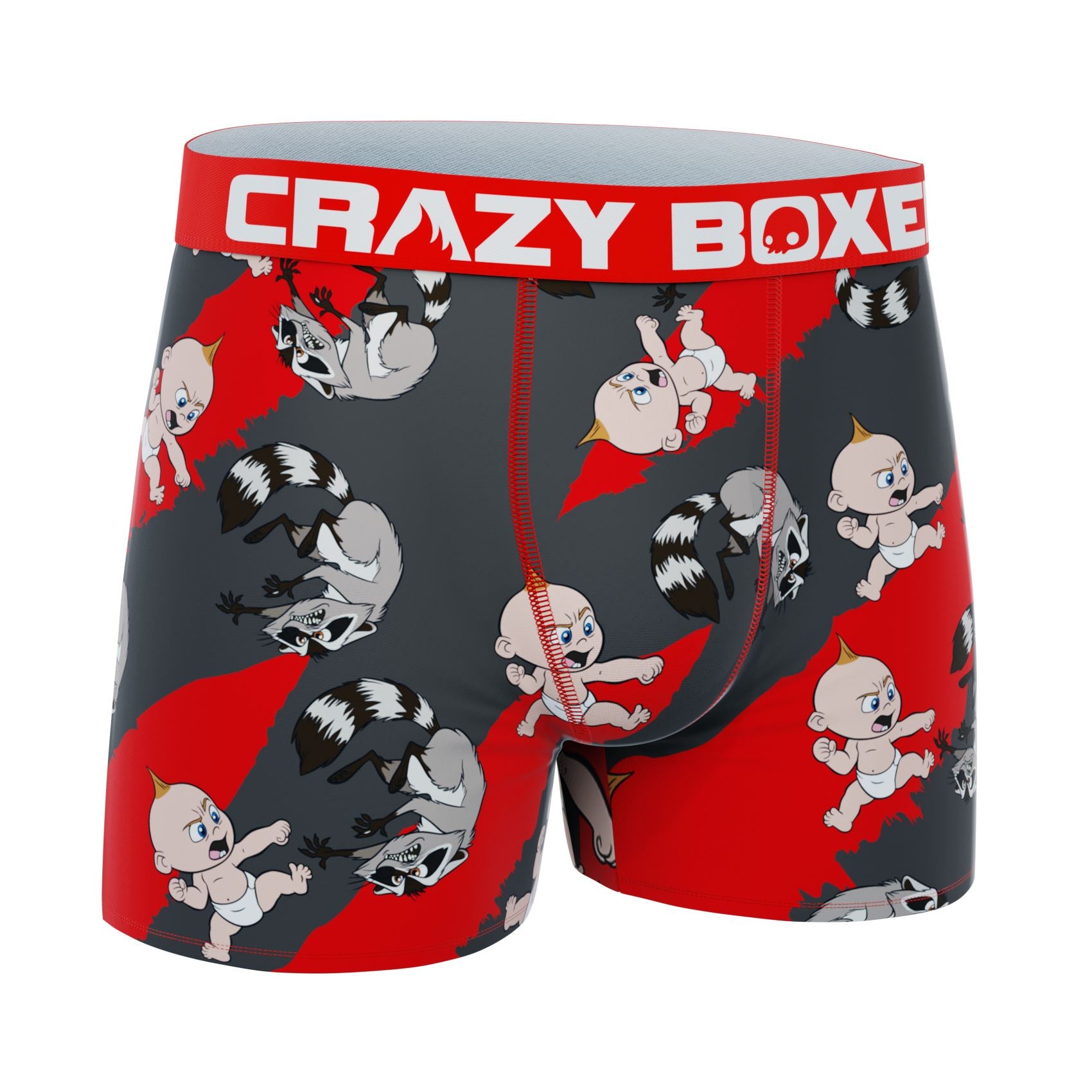 CRAZYBOXER The Incredibles Jack-Jack & Racoon Men's Boxer Briefs