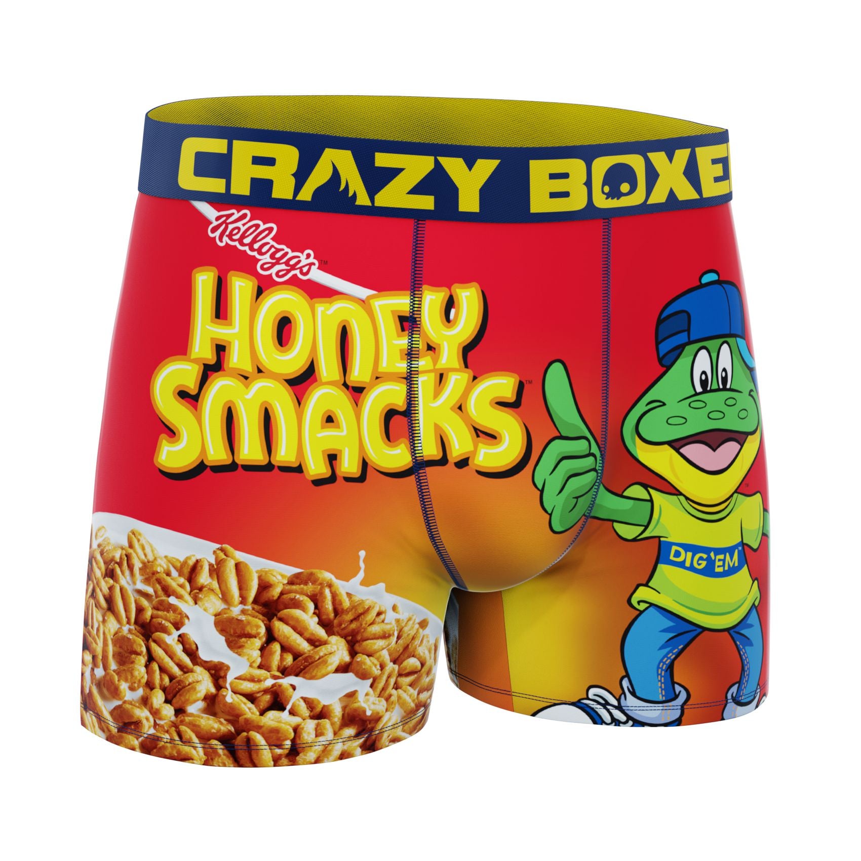 CRAZYBOXER Kellogg's Honey Smack Cereal Box Men's Boxer Briefs (Creative Packaging)