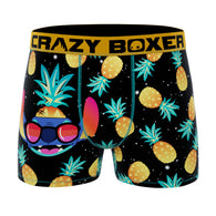 CRAZYBOXER Disney Lilo & Stitch Pineapple Men's Boxer Briefs (Creative Packaging)