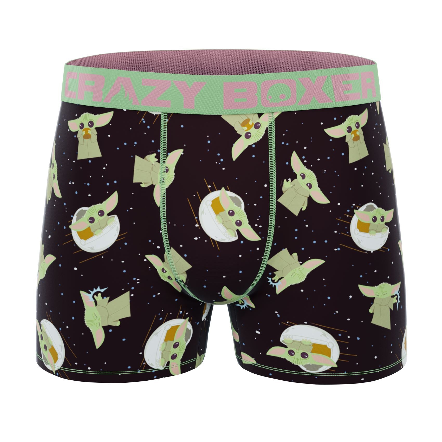 CRAZYBOXER Mandalorian Yoda face Men's Boxer Briefs (Creative Packaging)