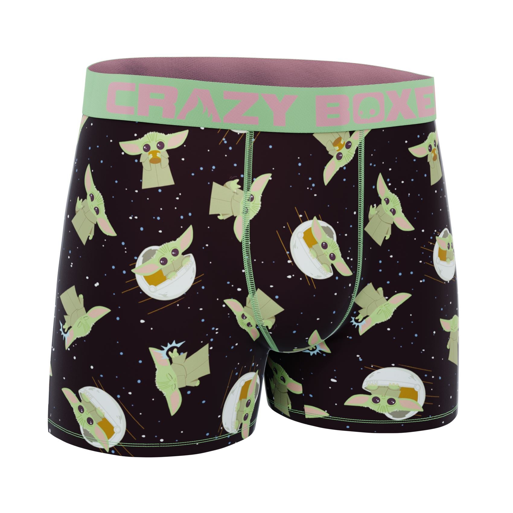 CRAZYBOXER Mandalorian Yoda face Men's Boxer Briefs (Creative Packaging)