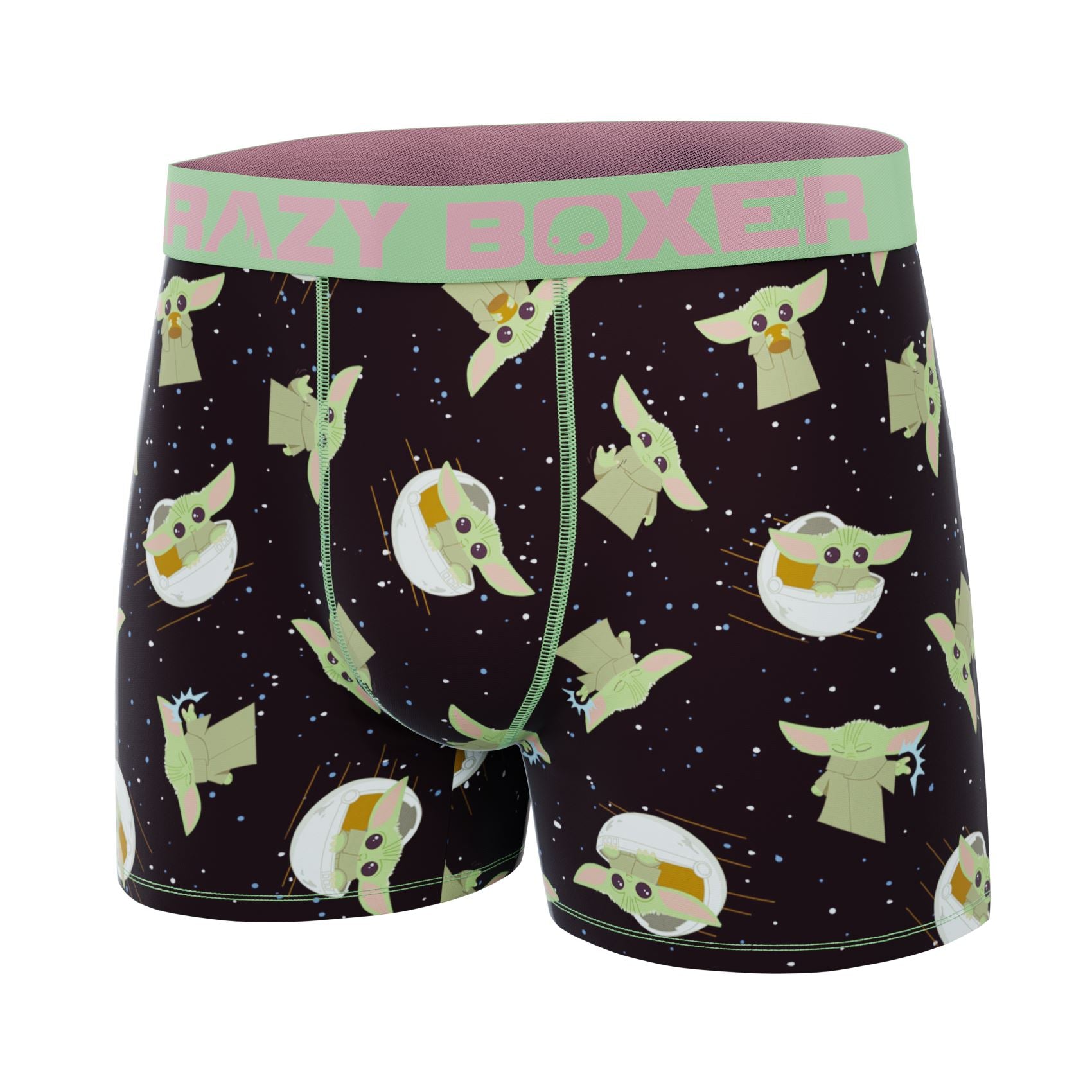 CRAZYBOXER Mandalorian Yoda face Men's Boxer Briefs (Creative Packaging)