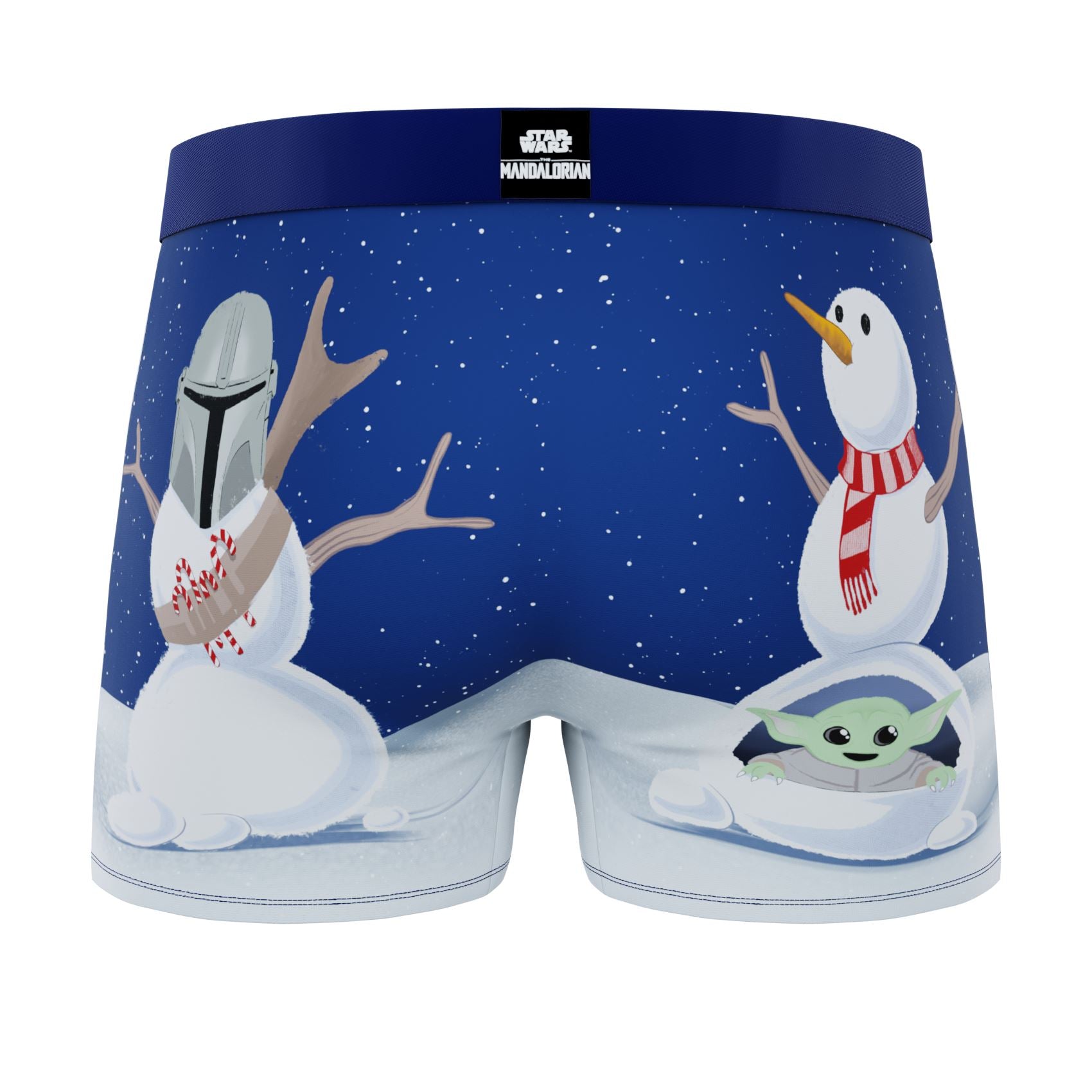 CRAZYBOXER Mandalorian Snowman &Christmas Men's Boxer Briefs (2 pack)