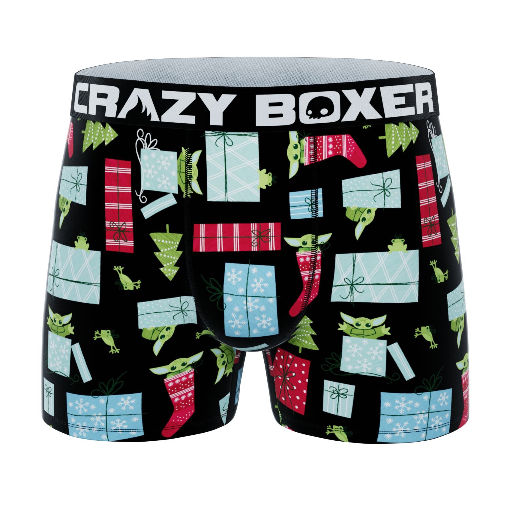 CRAZYBOXER Mandalorian Snowman &Christmas Men's Boxer Briefs (2 pack)