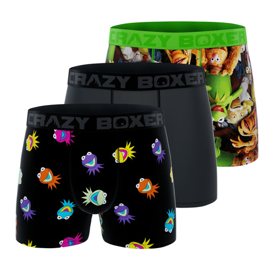Men's Boxer Briefs - The Muppets Show group + Kermit + Grey