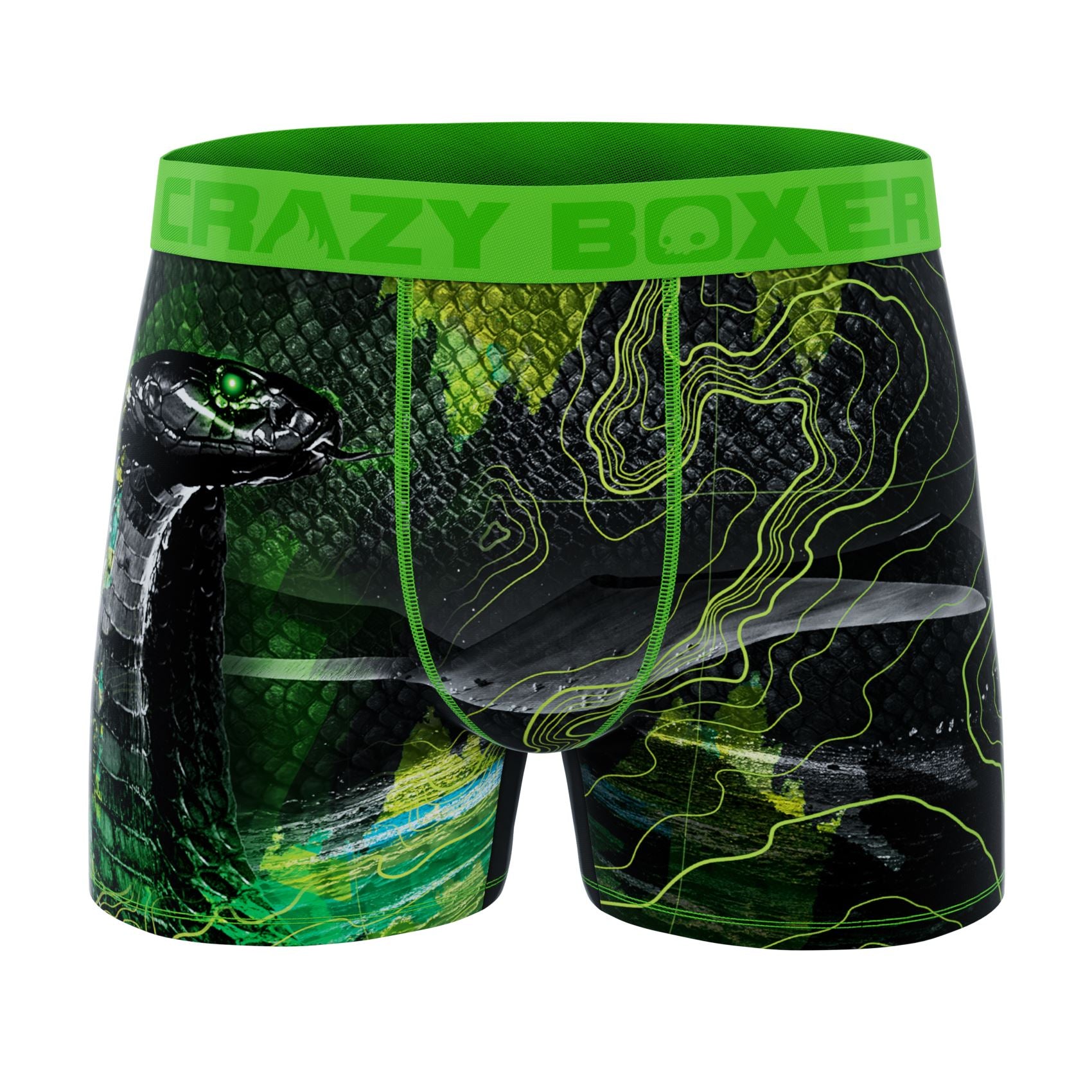 CRAZYBOXER Outdoor Snake Lion Men's Boxer Briefs (2 pack)