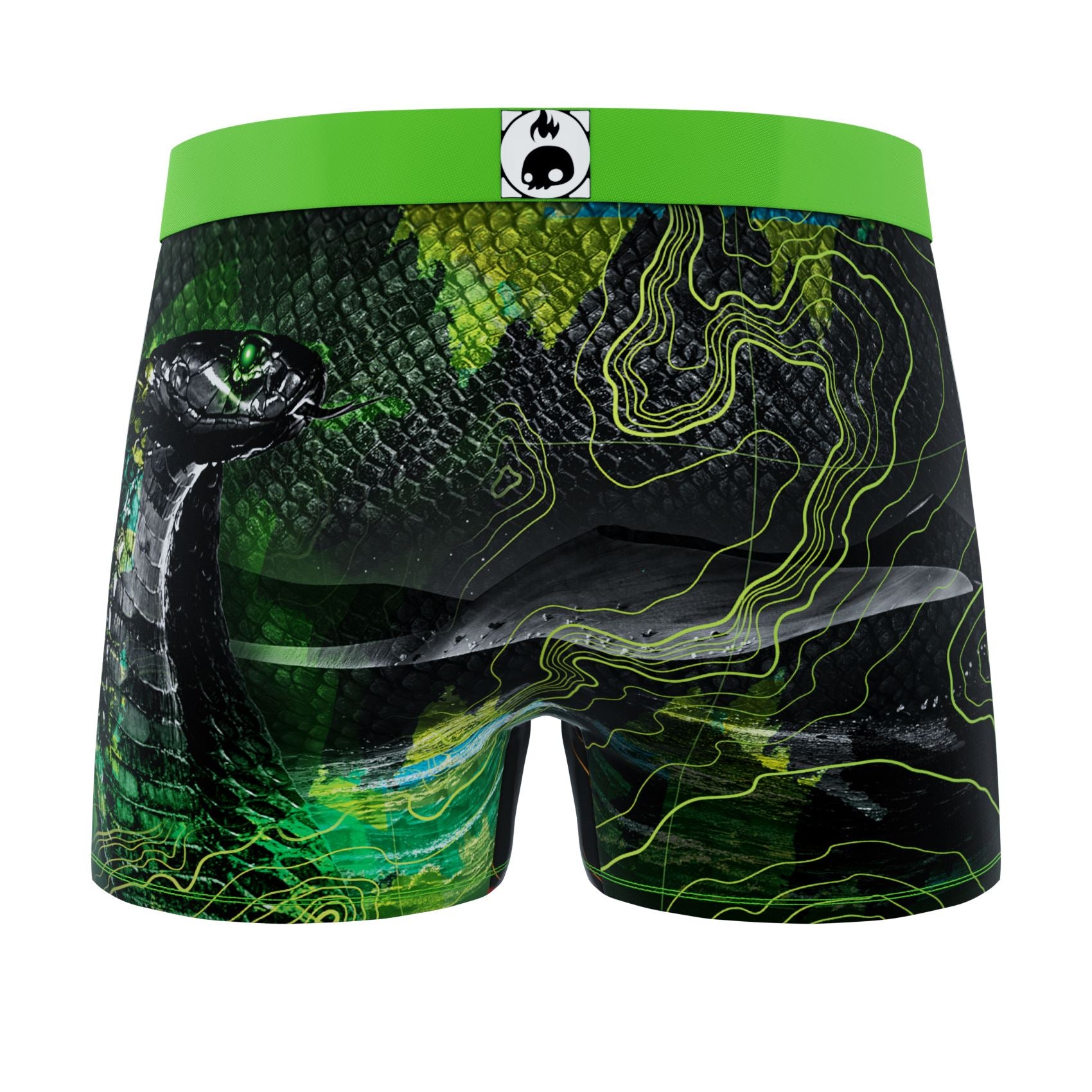 CRAZYBOXER Outdoor Snake Lion Men's Boxer Briefs (2 pack)