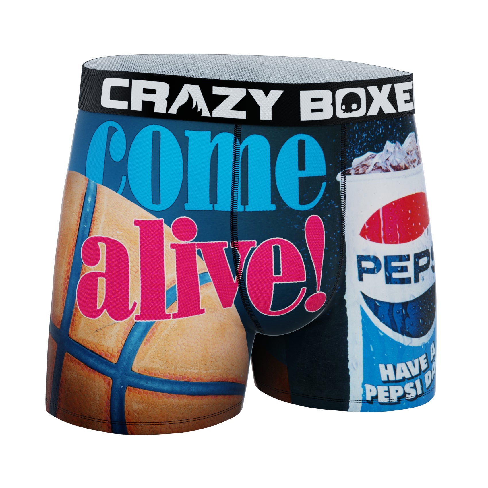 CRAZYBOXER Pepsi Come Alive! & Basketball Men's Boxer Briefs