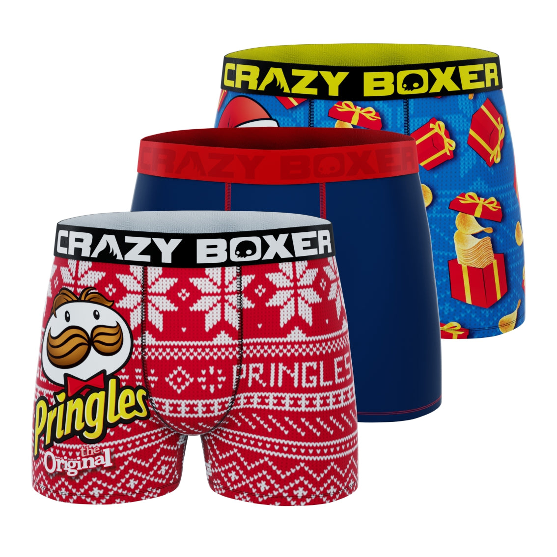 CRAZYBOXER Pringles XMAS Men s Boxer Briefs 3 pack