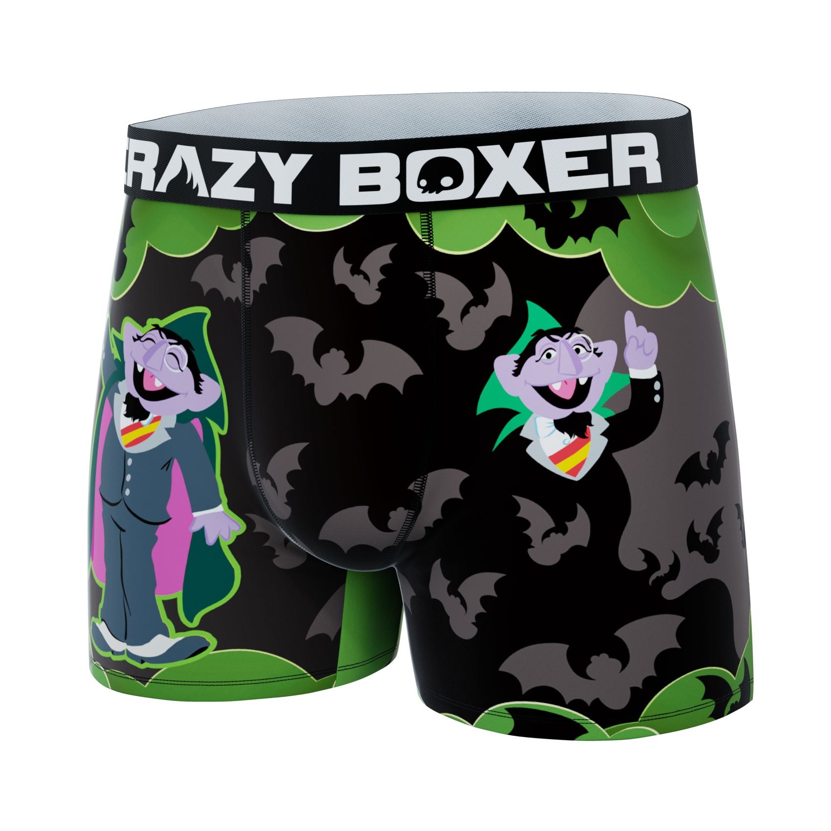 CRAZYBOXER Sesame Street The Count Men's Boxer Briefs (Creative Packaging)