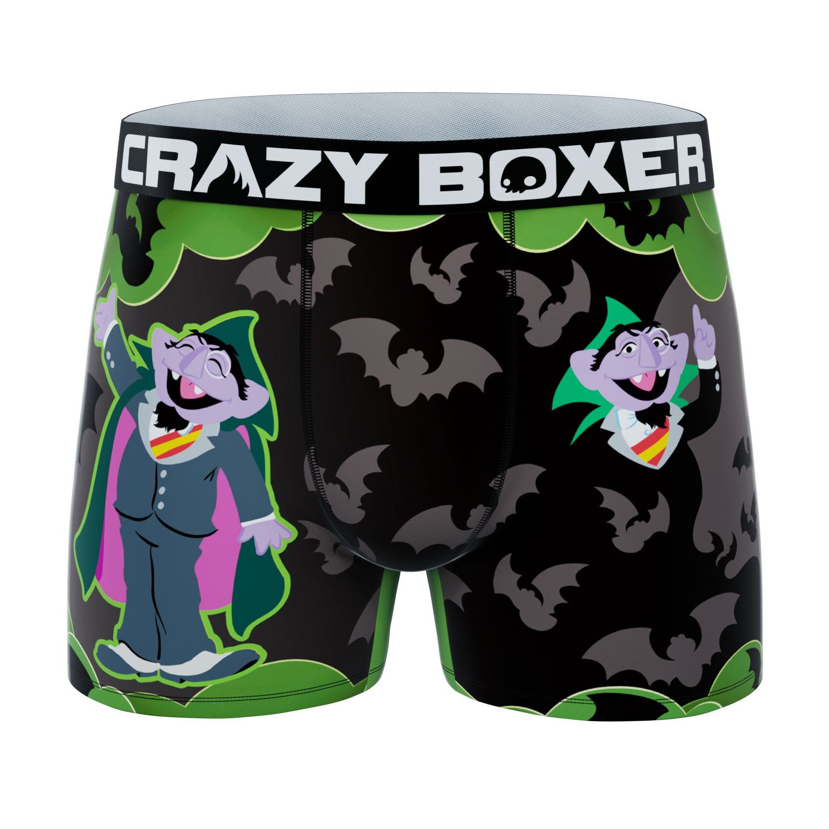 CRAZYBOXER Sesame Street The Count Men's Boxer Briefs (Creative Packaging)