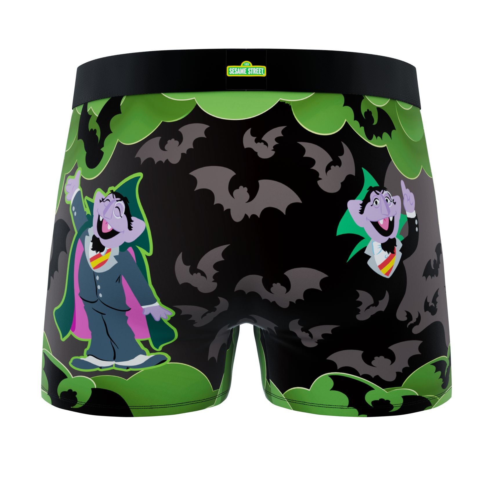 CRAZYBOXER Sesame Street The Count Men's Boxer Briefs (Creative Packaging)