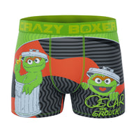 CRAZYBOXER Sesame Street Oscar Men's Boxer Briefs (Creative Packaging)