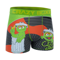 CRAZYBOXER Sesame Street Oscar Men's Boxer Briefs (Creative Packaging)