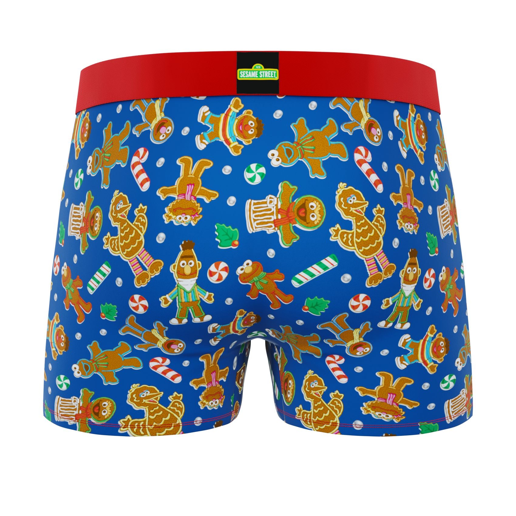 CRAZYBOXER Sesame Street Cookie Santa Monster Men's Boxer Briefs (3 pack)