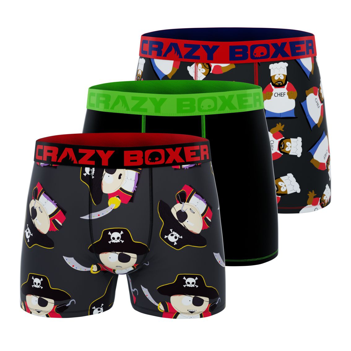 Chef + Black + Cartman Pirate - Grey