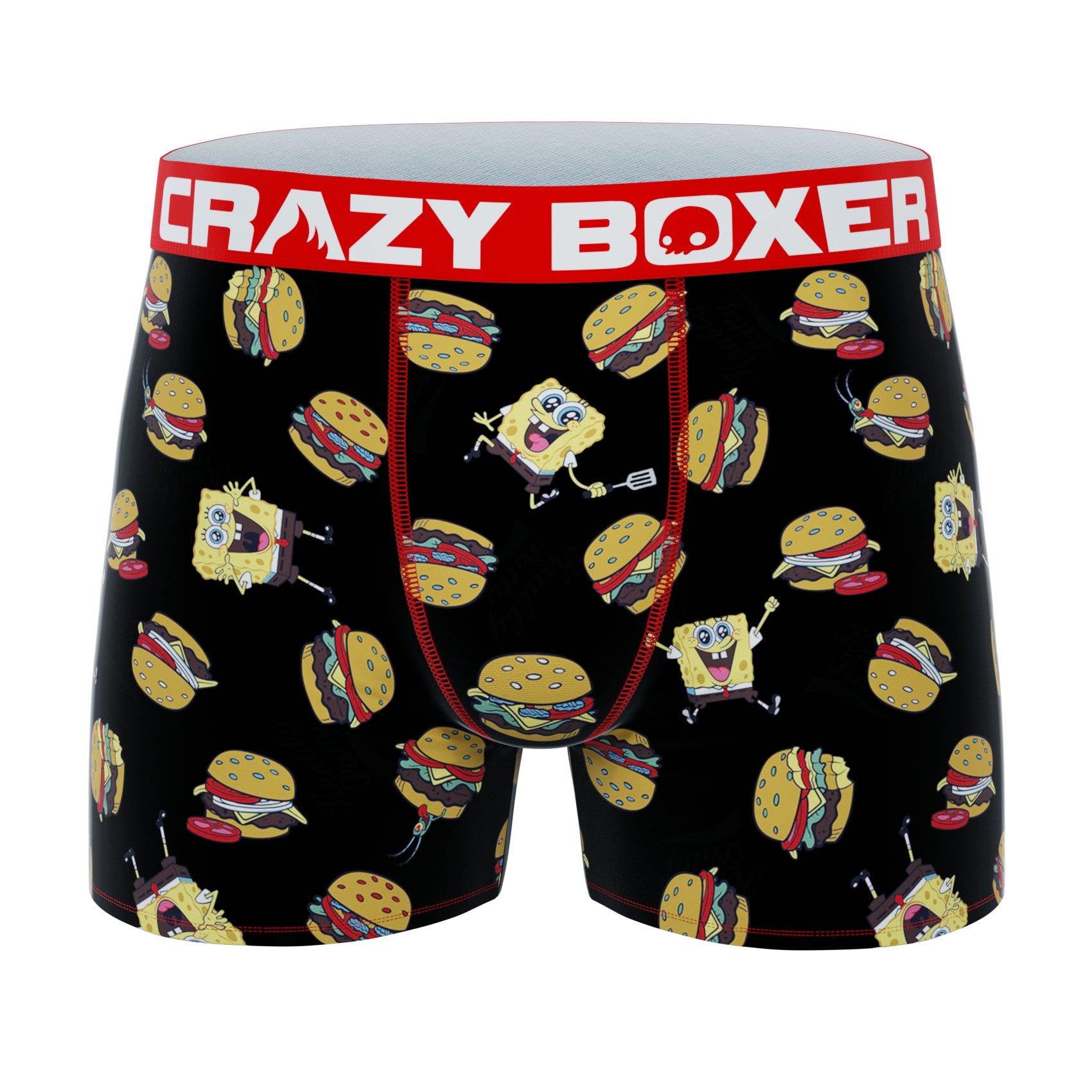 CRAZYBOXER SpongeBob Burger Box Men's Boxer Briefs (Creative Packaging)