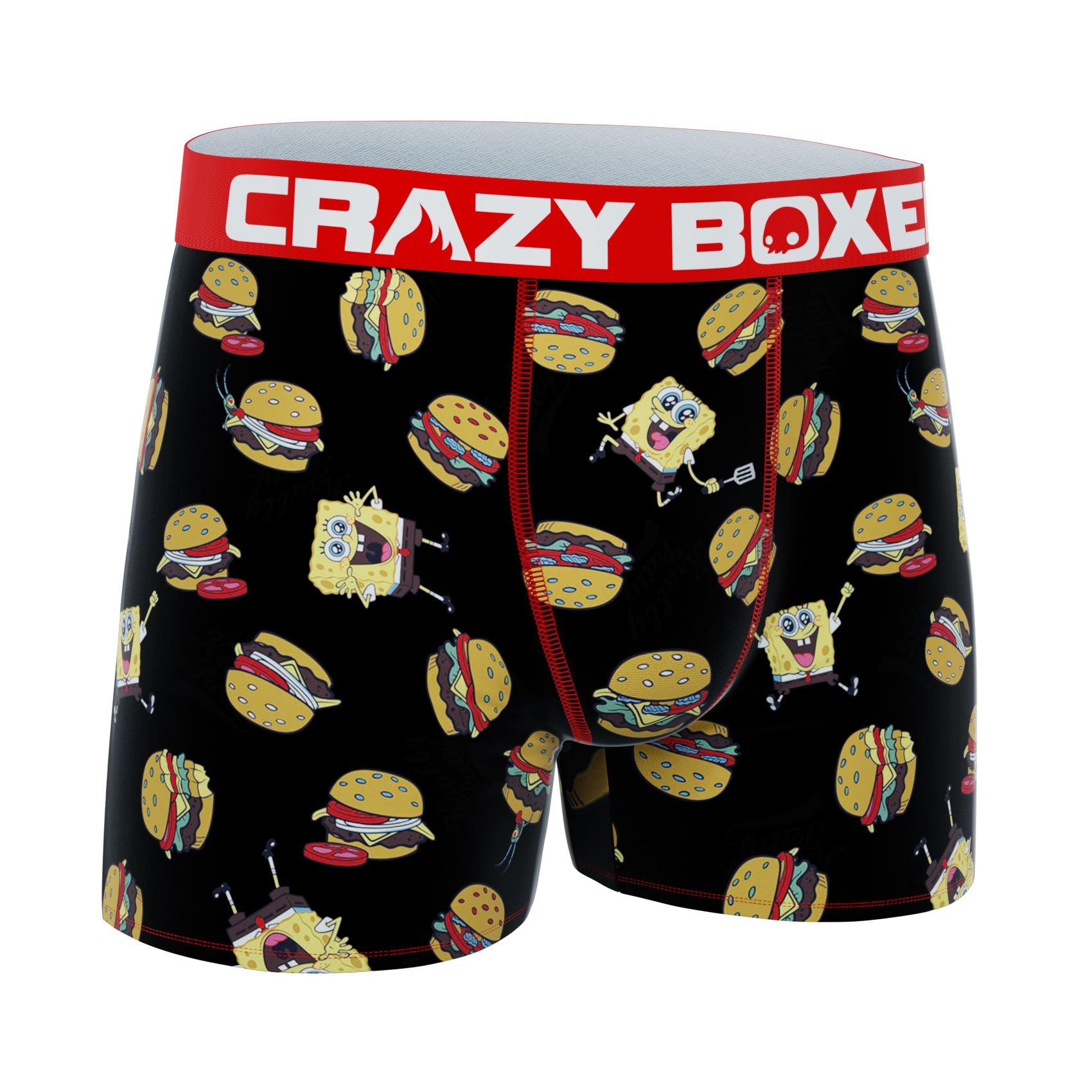 CRAZYBOXER SpongeBob Burger Box Men's Boxer Briefs (Creative Packaging)