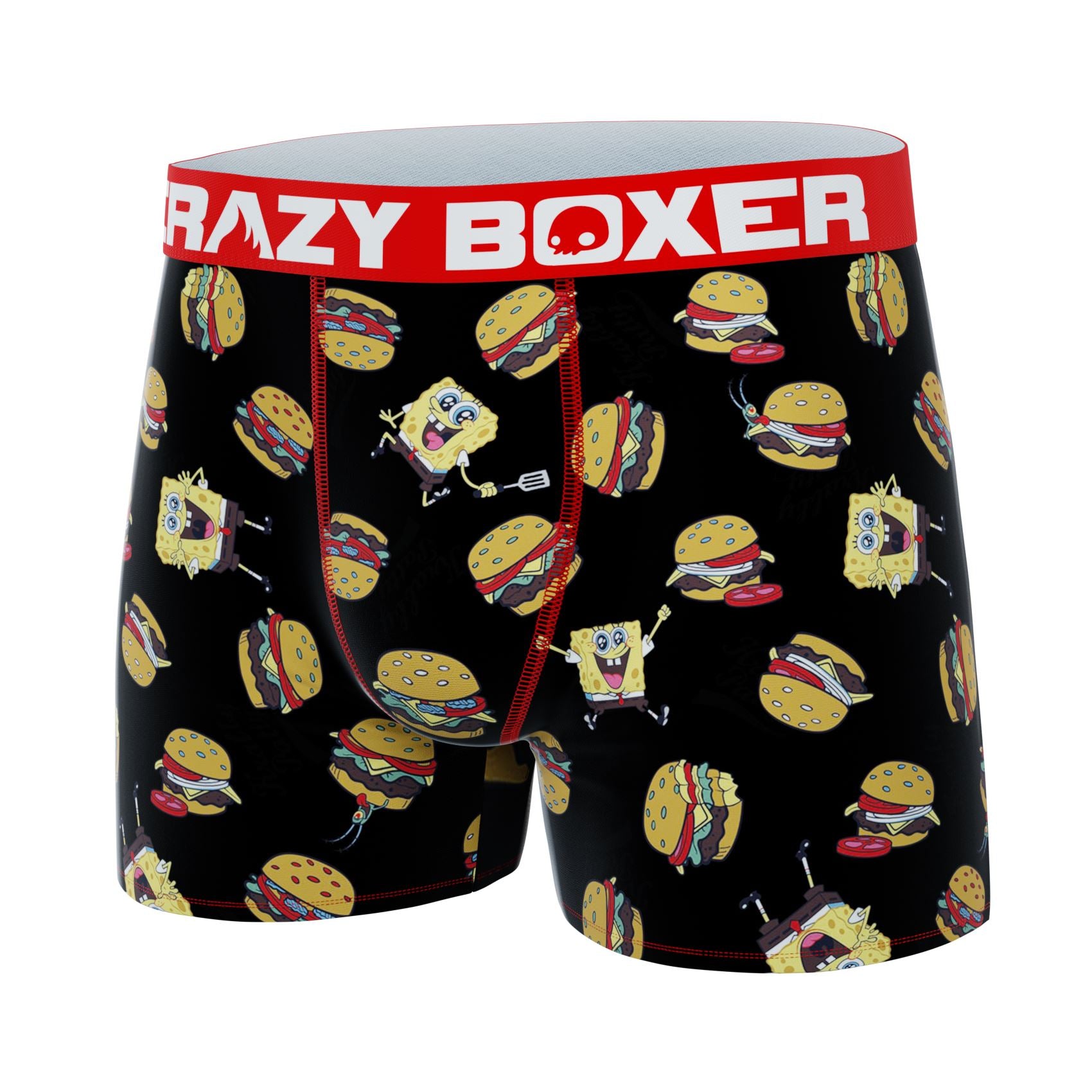 CRAZYBOXER SpongeBob Burger Box Men's Boxer Briefs (Creative Packaging)