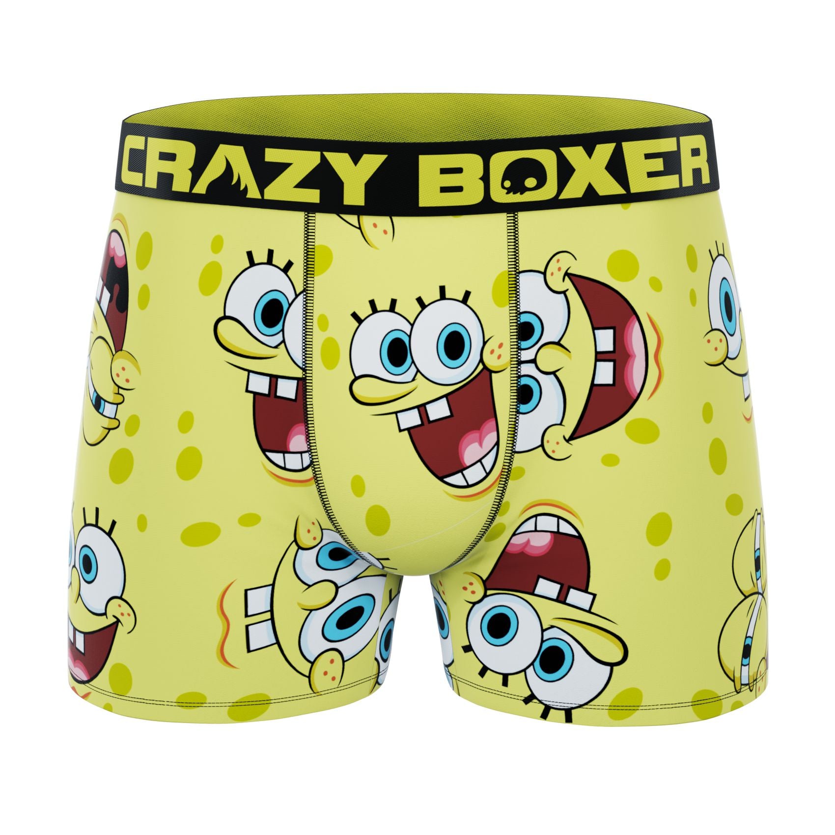 CRAZYBOXER SPONGEBOB FACES MEN'S BOXER BRIEFS (PACK 3)