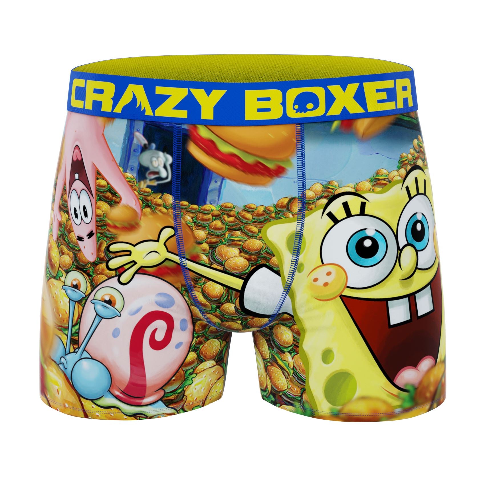 CRAZYBOXER SPONGEBOB FACES MEN'S BOXER BRIEFS (PACK 3)