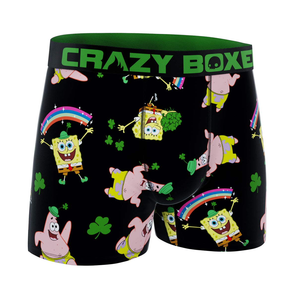 CRAZYBOXER Men's Spongebob Squarepants St Patrick Soft Boxer