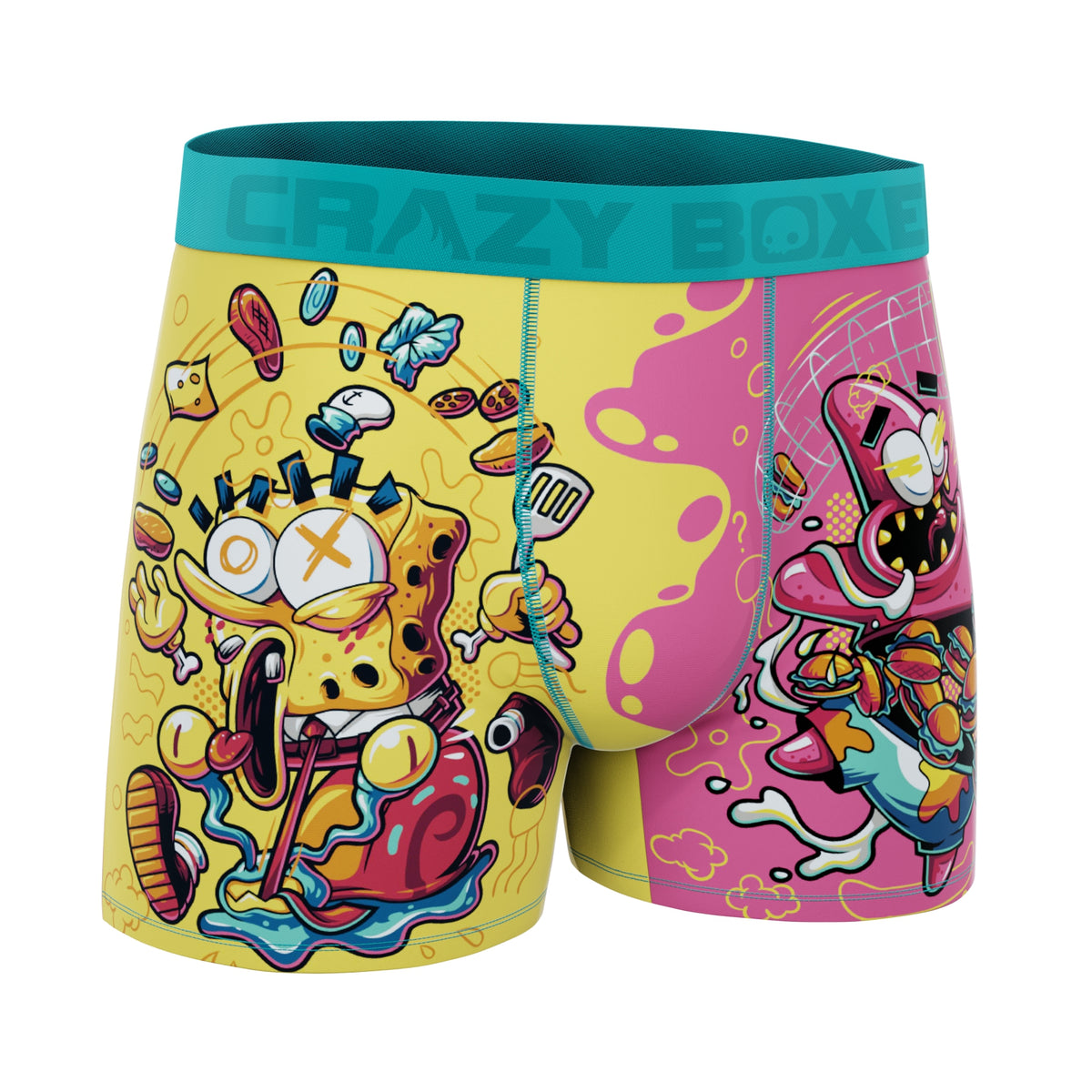 Crazyboxer Spongebob Patrick And Burgers Mens Boxer Briefs Crazyboxer 2036