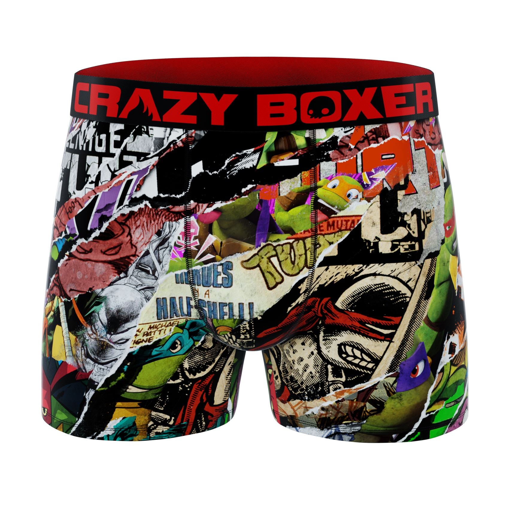 CRAZYBOXER Ninja Turtles Skateboard & Medley Men's Boxer Briefs (2 pack)