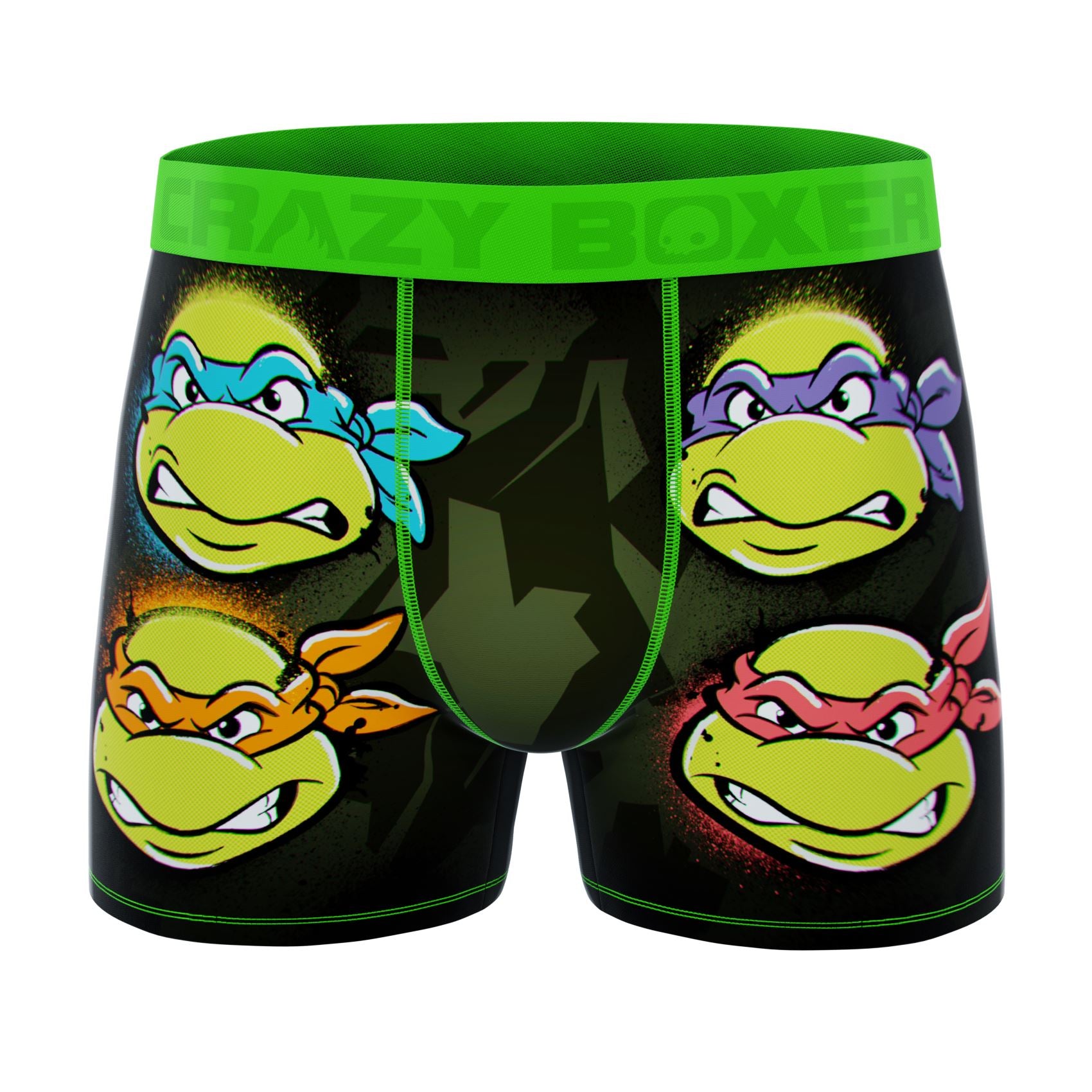 CRAZYBOXER Ninja Turtles Cowabunga + TMNT team Men's Boxer Briefs (2 pack)
