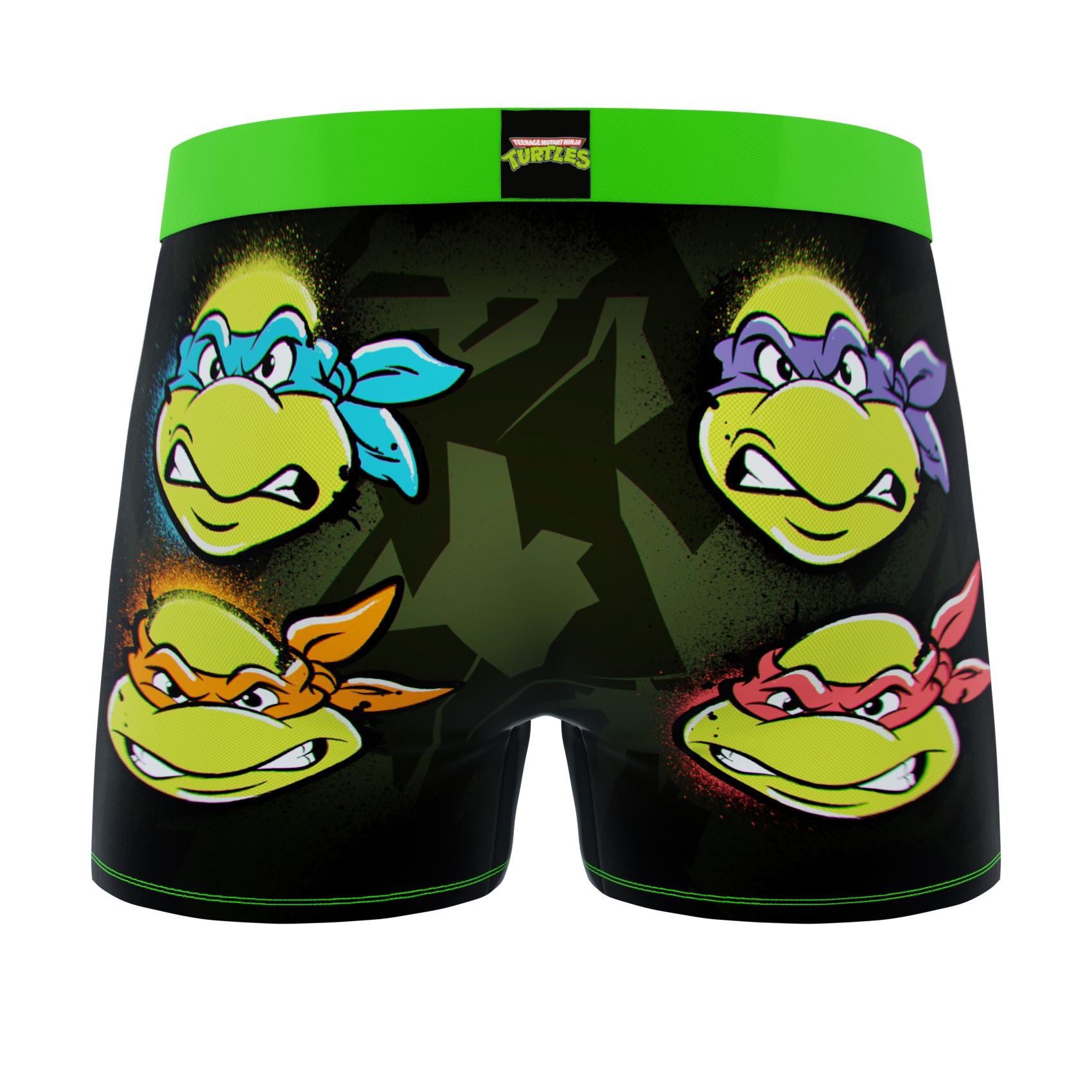 CRAZYBOXER Ninja Turtles Cowabunga + TMNT team Men's Boxer Briefs (2 pack)