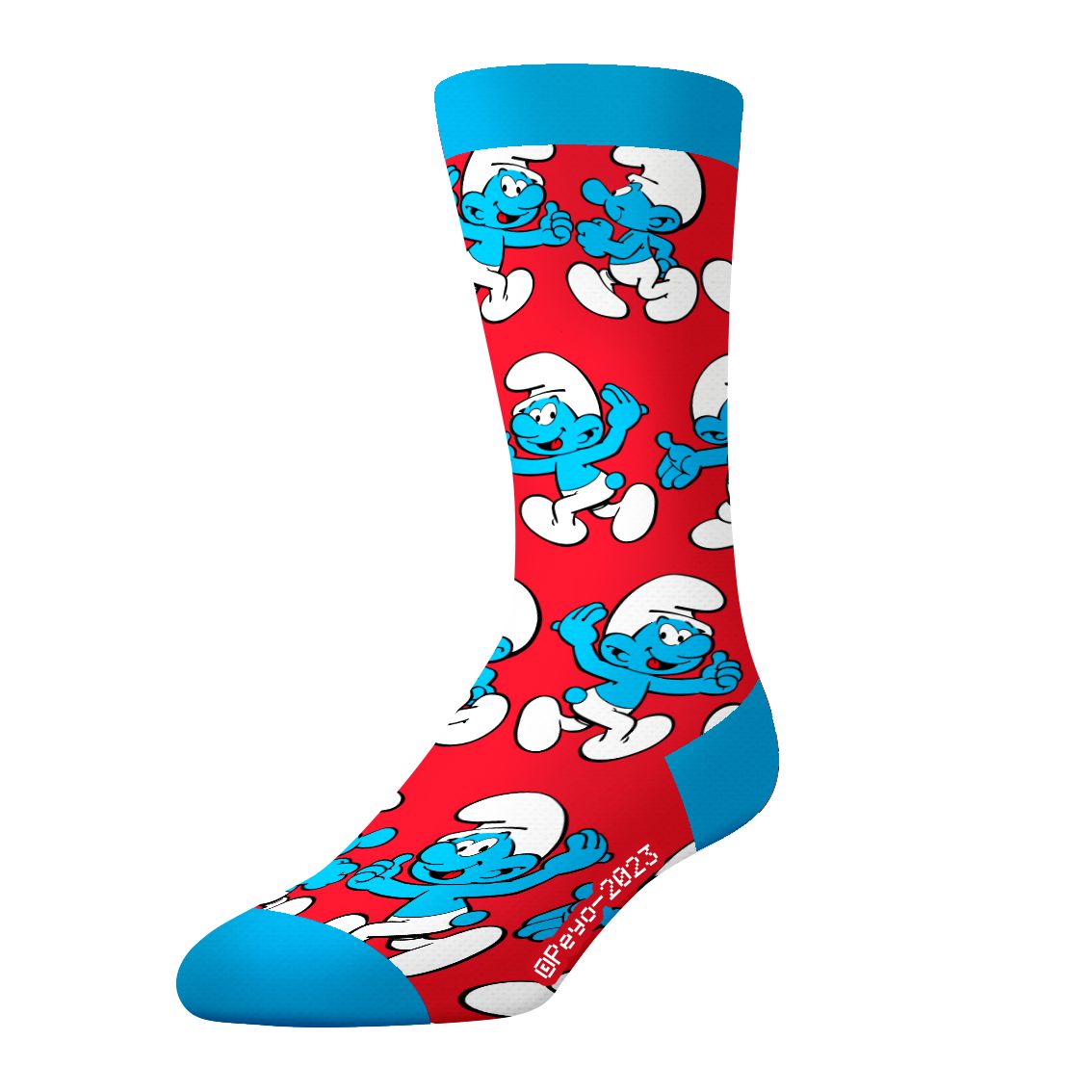 CRAZYBOXER The Smurfs Lazy Smurf Men's Boxer Briefs and Socks (Creative Packaging)