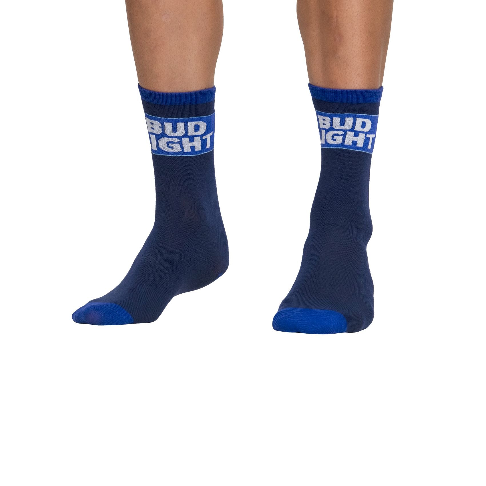 Socks By CRAZYBOXER Bud Light Logo and Can Crew Socks (3 Pack)