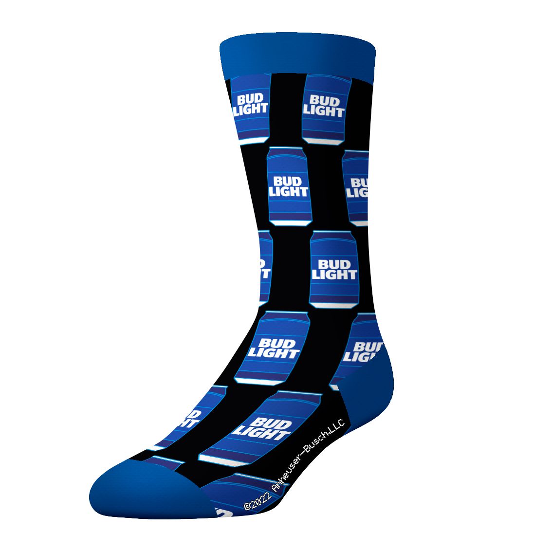 Socks By CRAZYBOXER Bud Light Logo and Can Crew Socks (3 Pack)