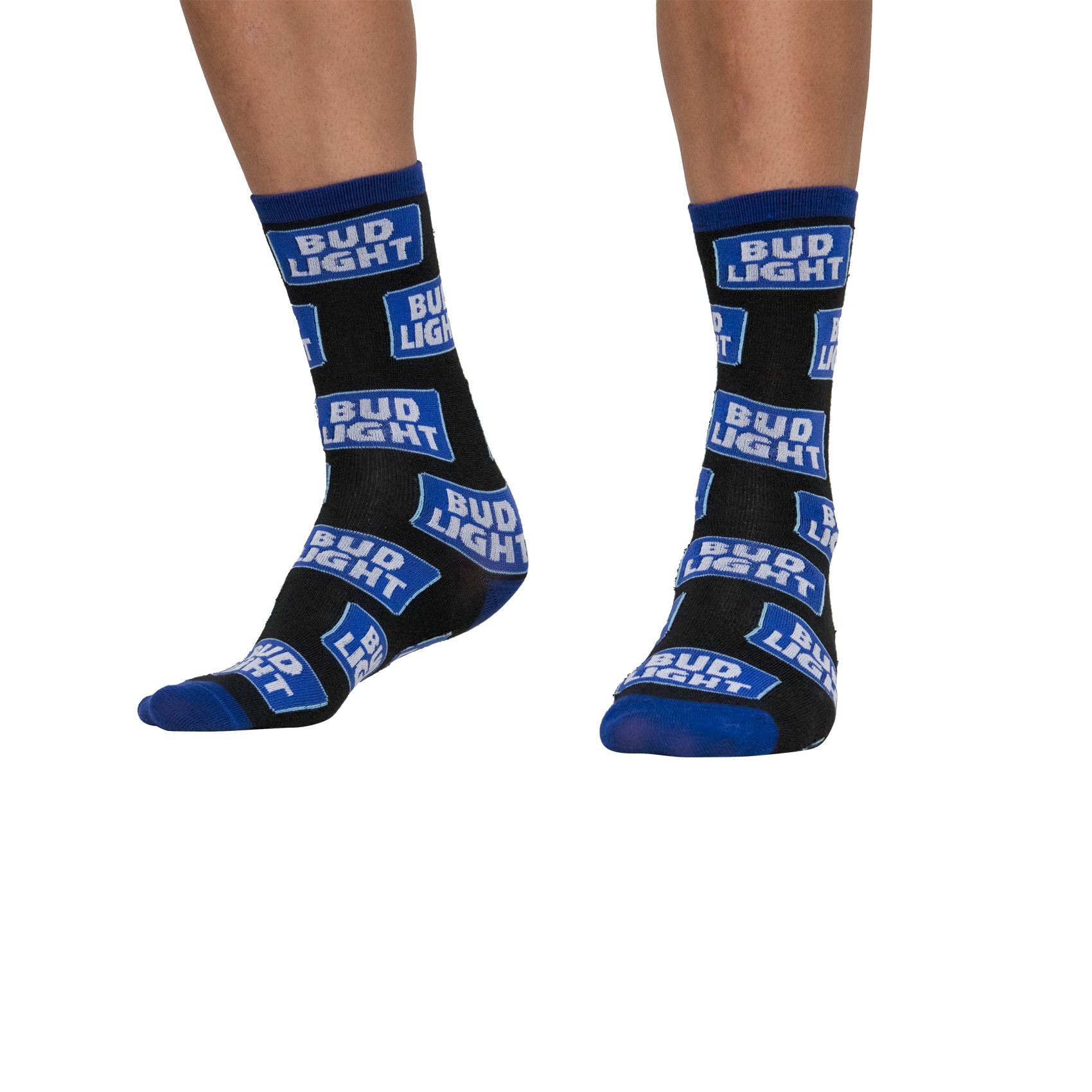 Socks By CRAZYBOXER Bud Light Can and Logo Crew Socks (3 Pack)