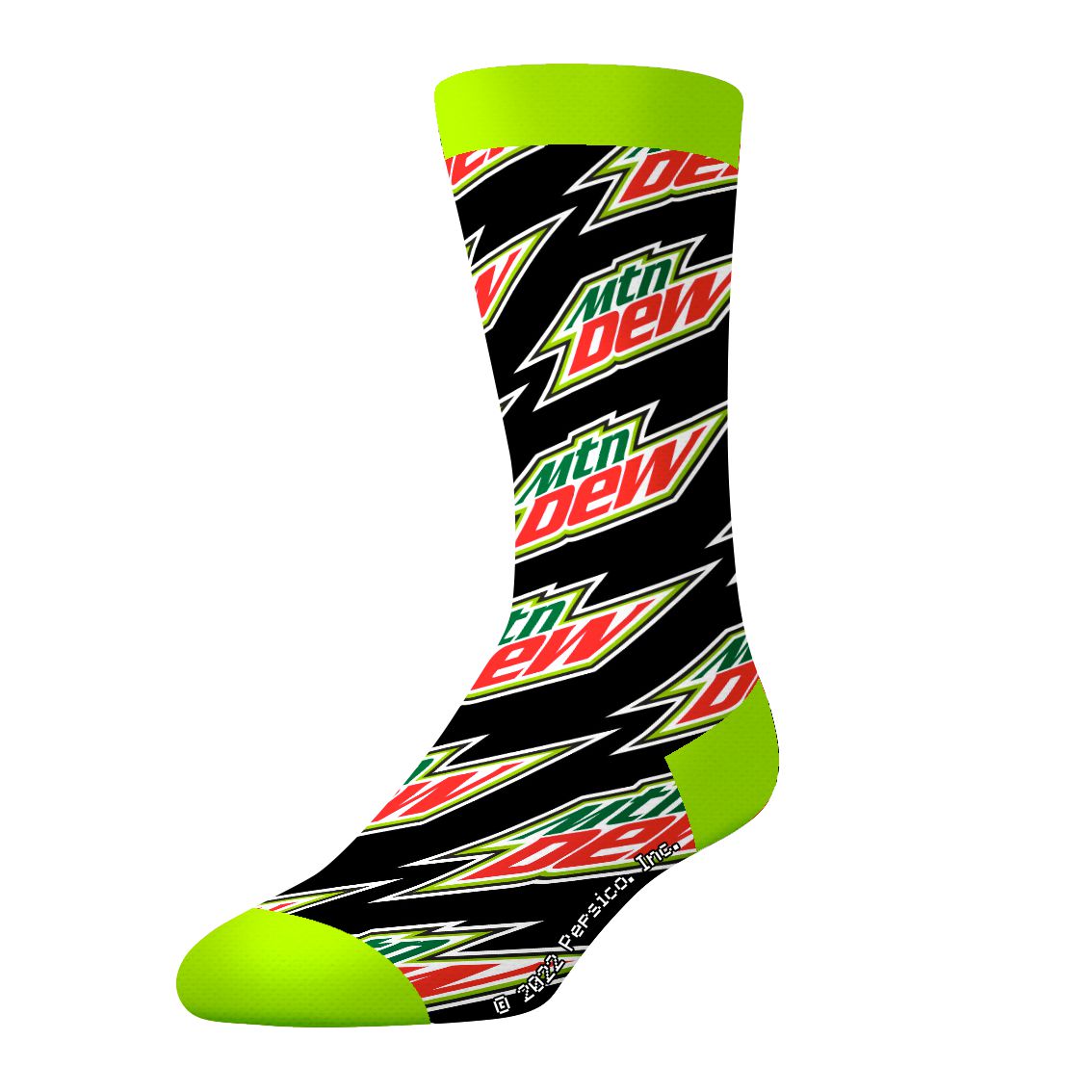 Socks By CRAZYBOXER Mountain Dew Can and Logo Crew Socks (3 Pack)