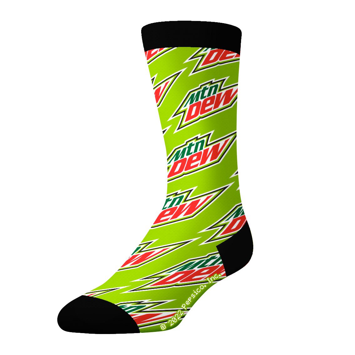Socks By CRAZYBOXER Mountain Dew Logo and Race Crew Socks (3 Pack)