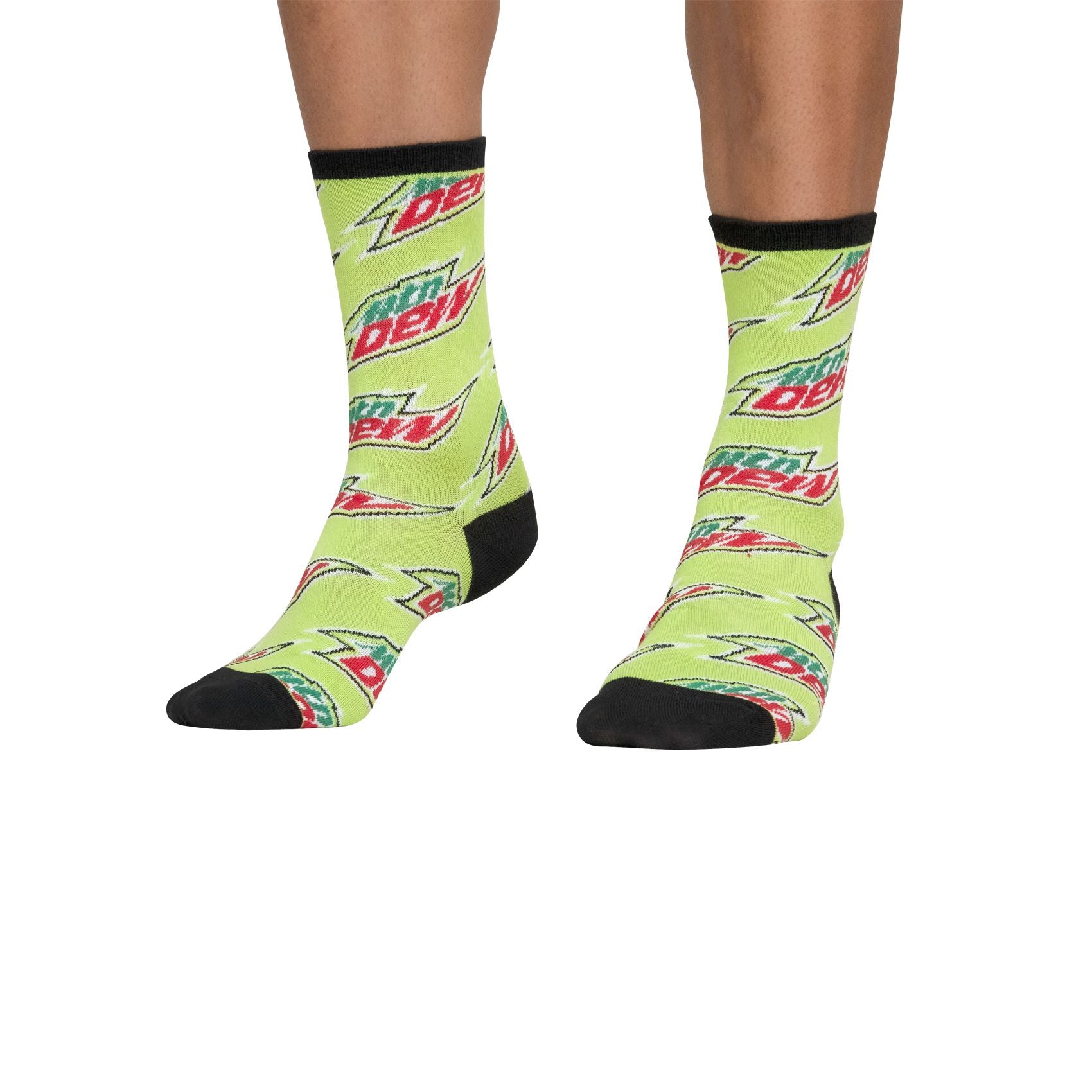 Socks By CRAZYBOXER Mountain Dew Logo and Race Crew Socks (3 Pack)