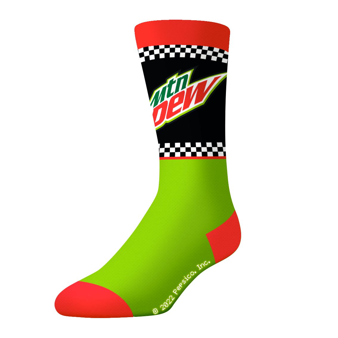 Socks By CRAZYBOXER Mountain Dew Logo and Race Crew Socks (3 Pack)